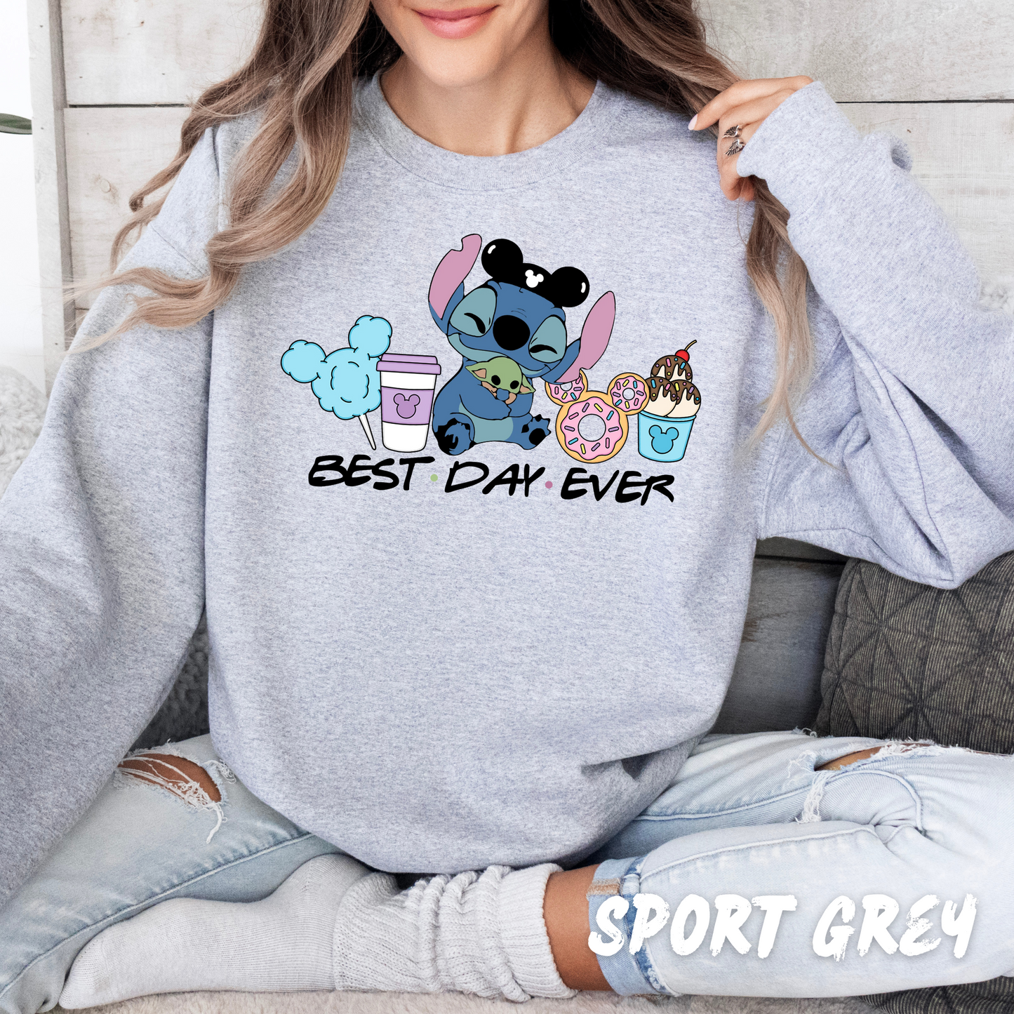 Best Day ever Sweatshirt - Adorable Characters - Matching Family Sweater