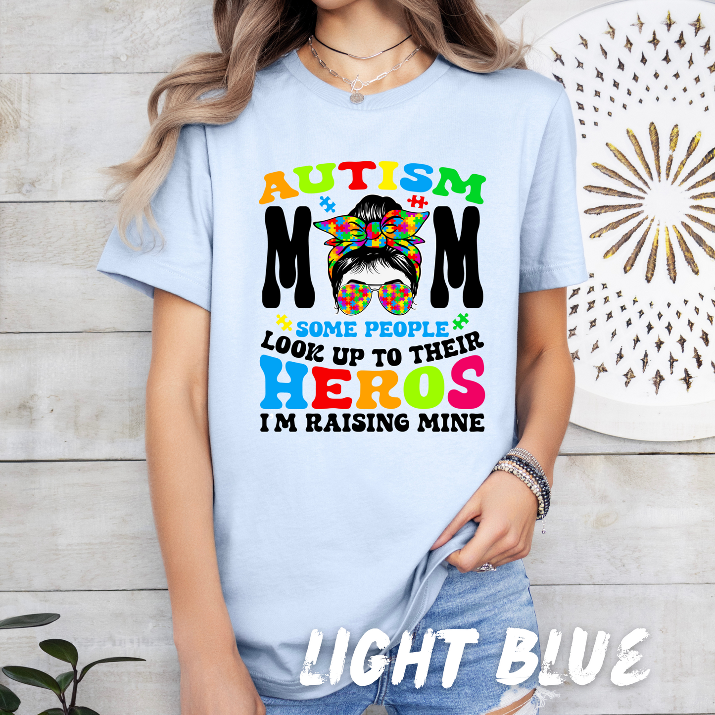 Autism Awareness T-Shirt - Autism Awareness Mom Heroes Shirt
