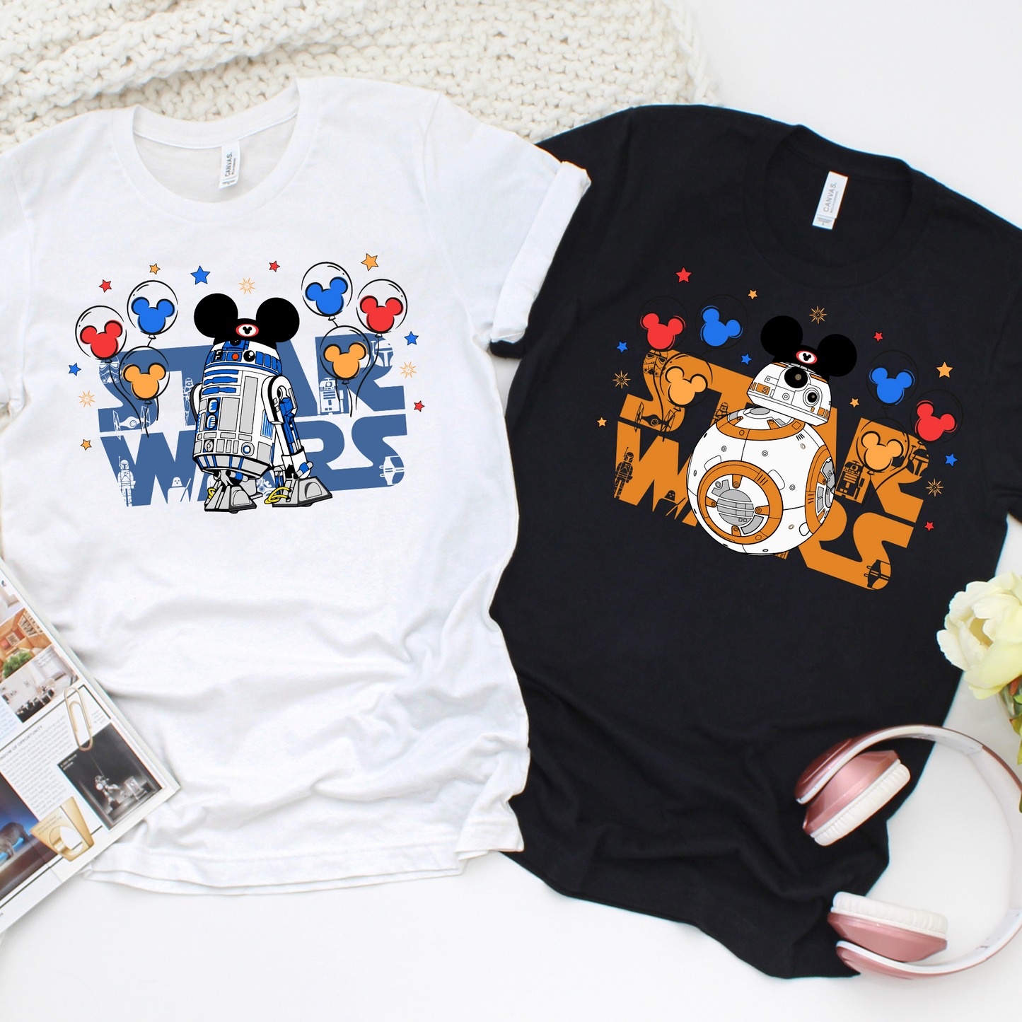 Star-Wars-Mickey-Ears-Matching Shirts adults and kids