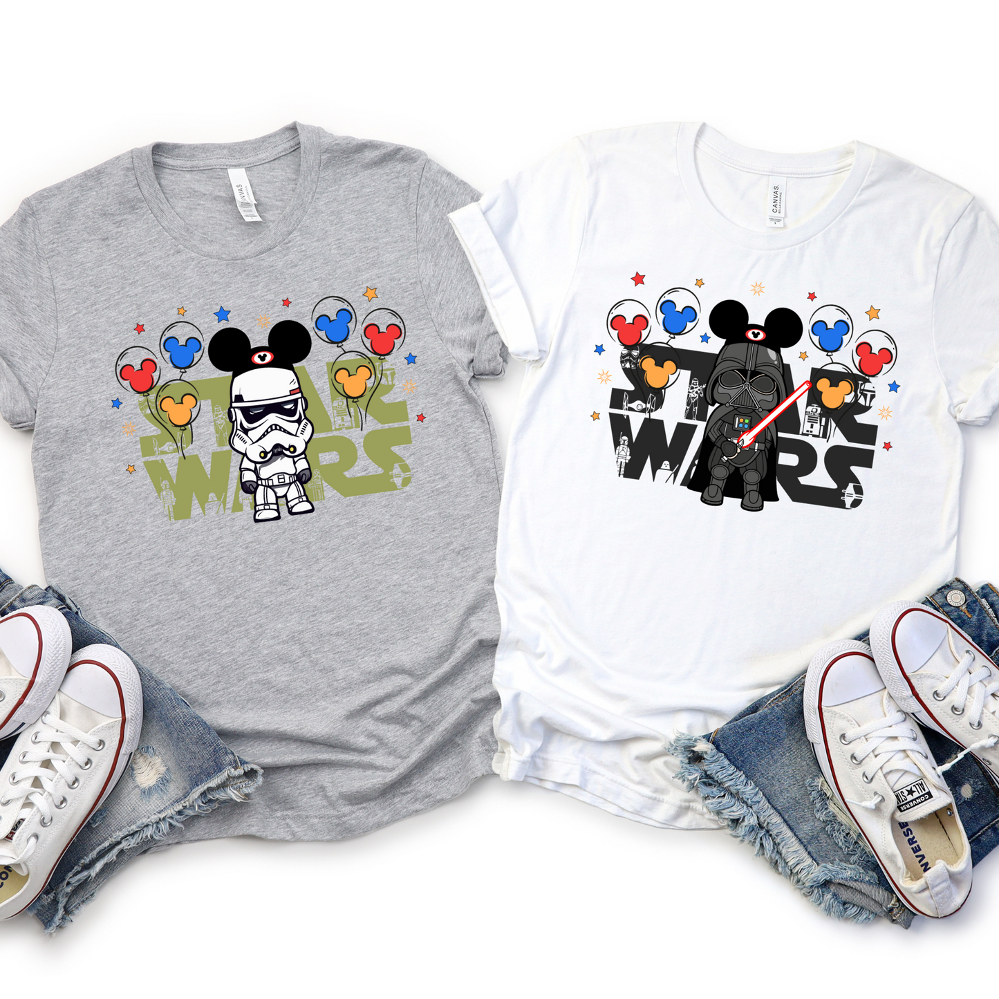 Star-Wars-Mickey-Ears-Matching Shirts adults and kids
