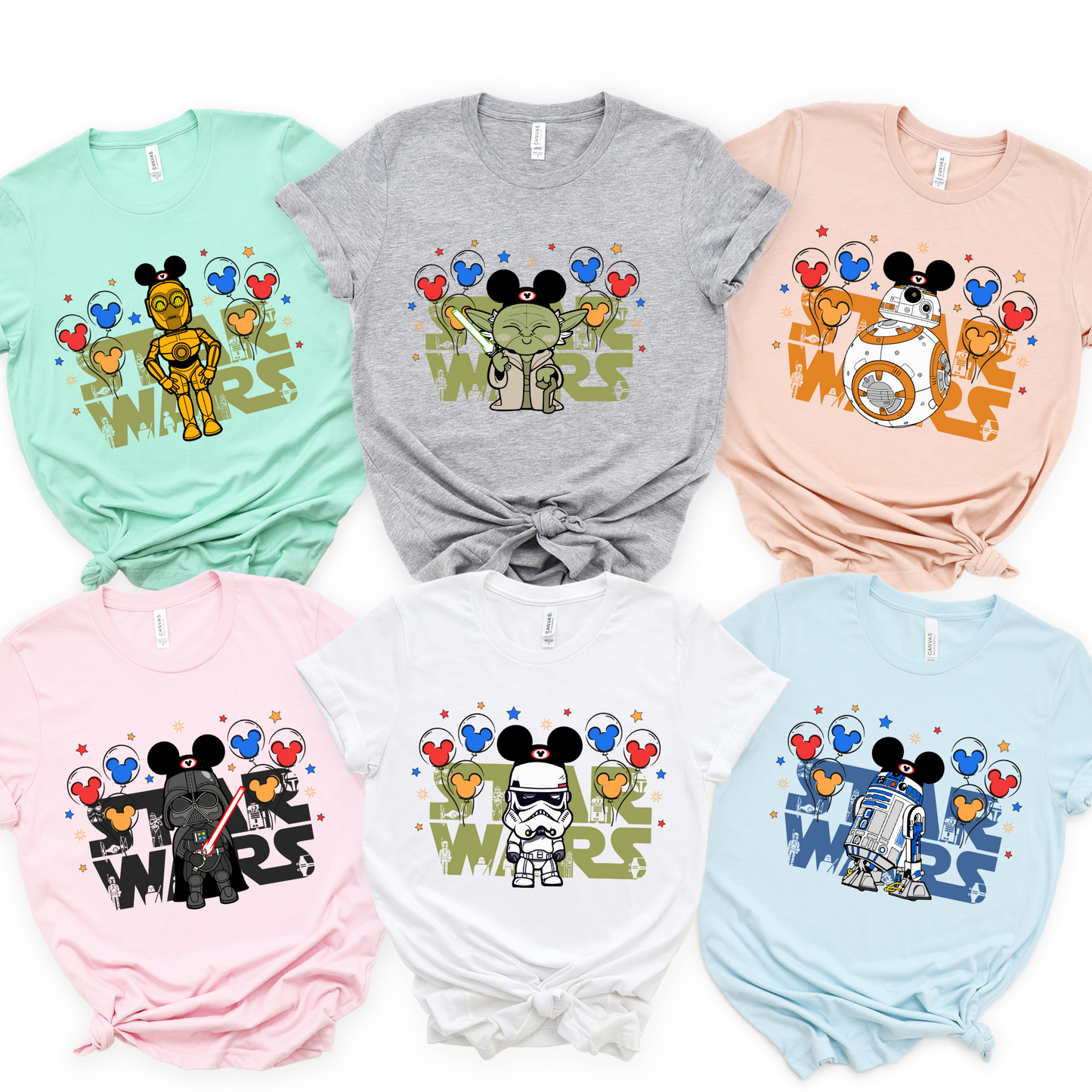 Star-Wars-Mickey-Ears-Matching Shirts adults and kids