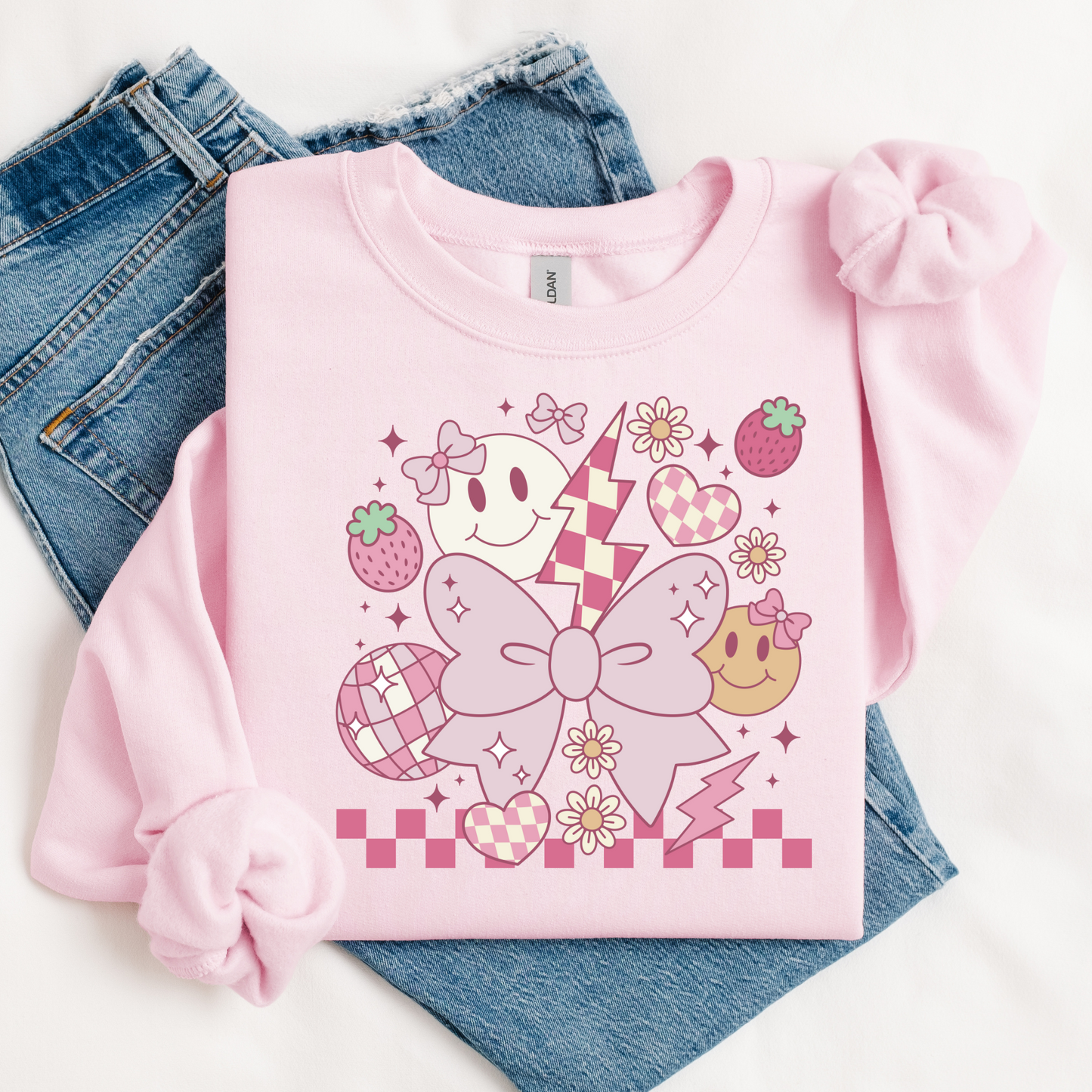 Coquette Valentines Sweatshirt for Kids Valentines Day Gifts