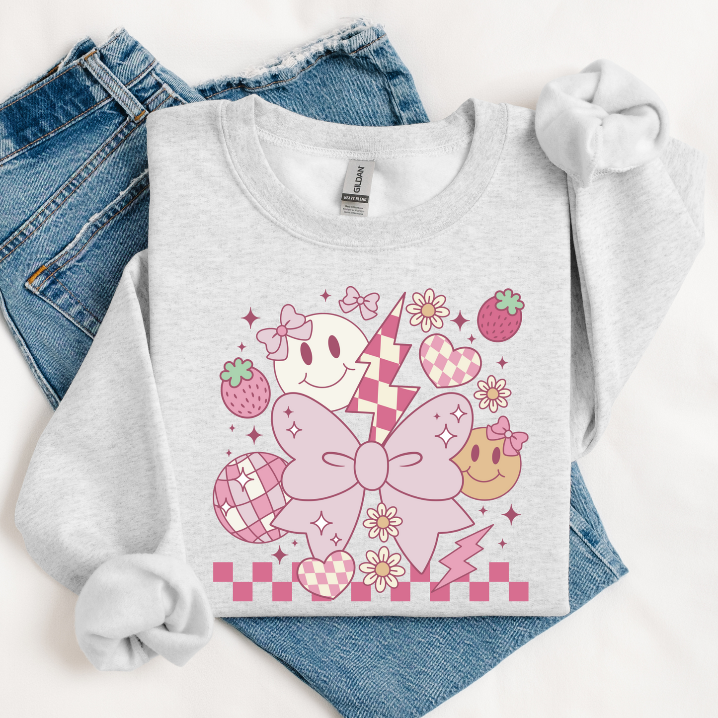Coquette Valentines Sweatshirt for Kids Valentines Day Gifts