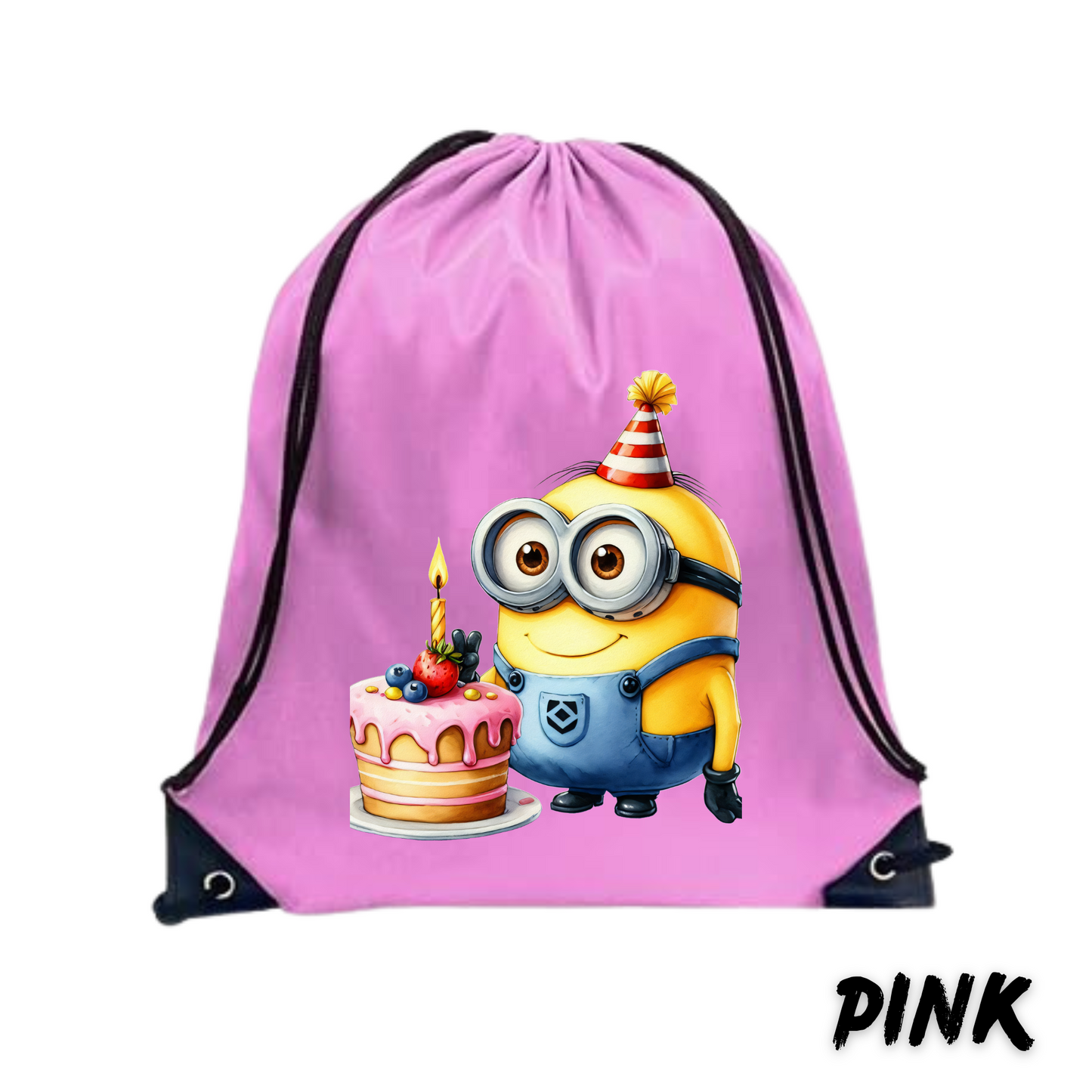 Birthday_Minion Drawstring Backpack