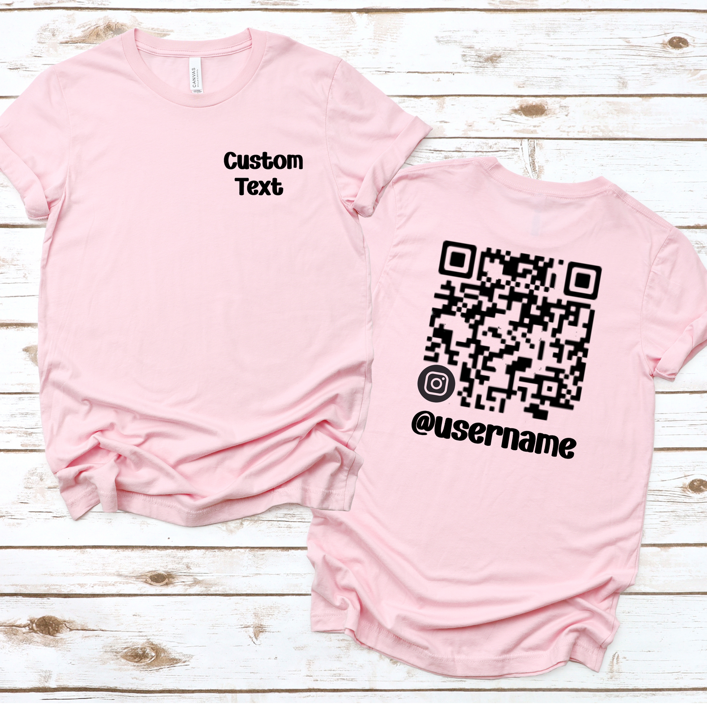 Custom QR code Shirt with custom text