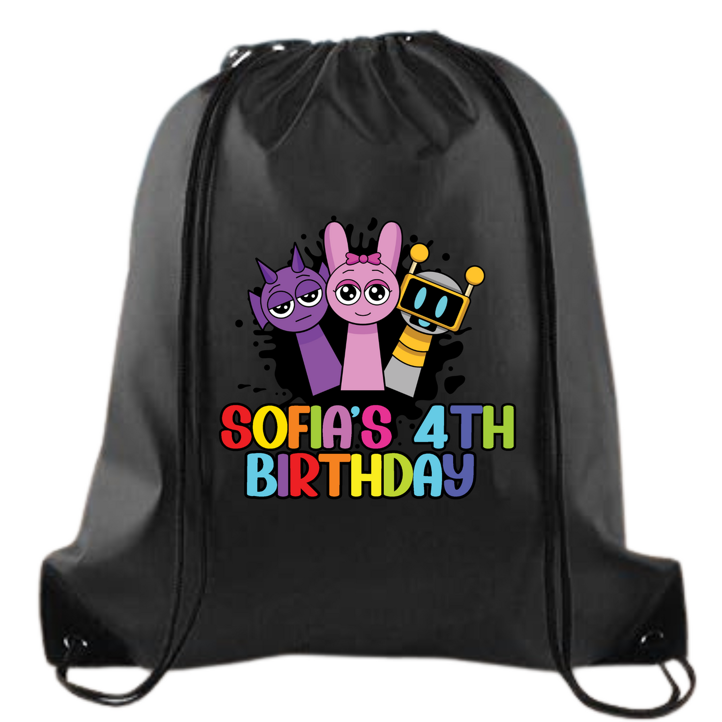Sprunki_Drawstring Custom Backpack