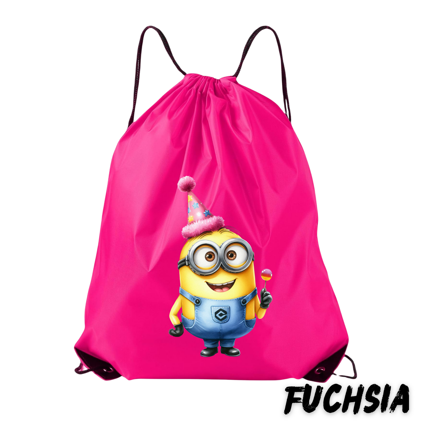 Birthday_Minion Drawstring Backpack