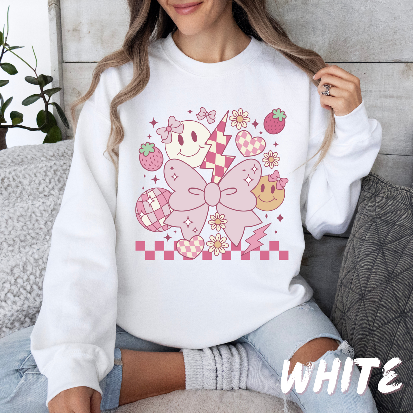 Coquette Valentines Sweatshirt for Kids Valentines Day Gifts