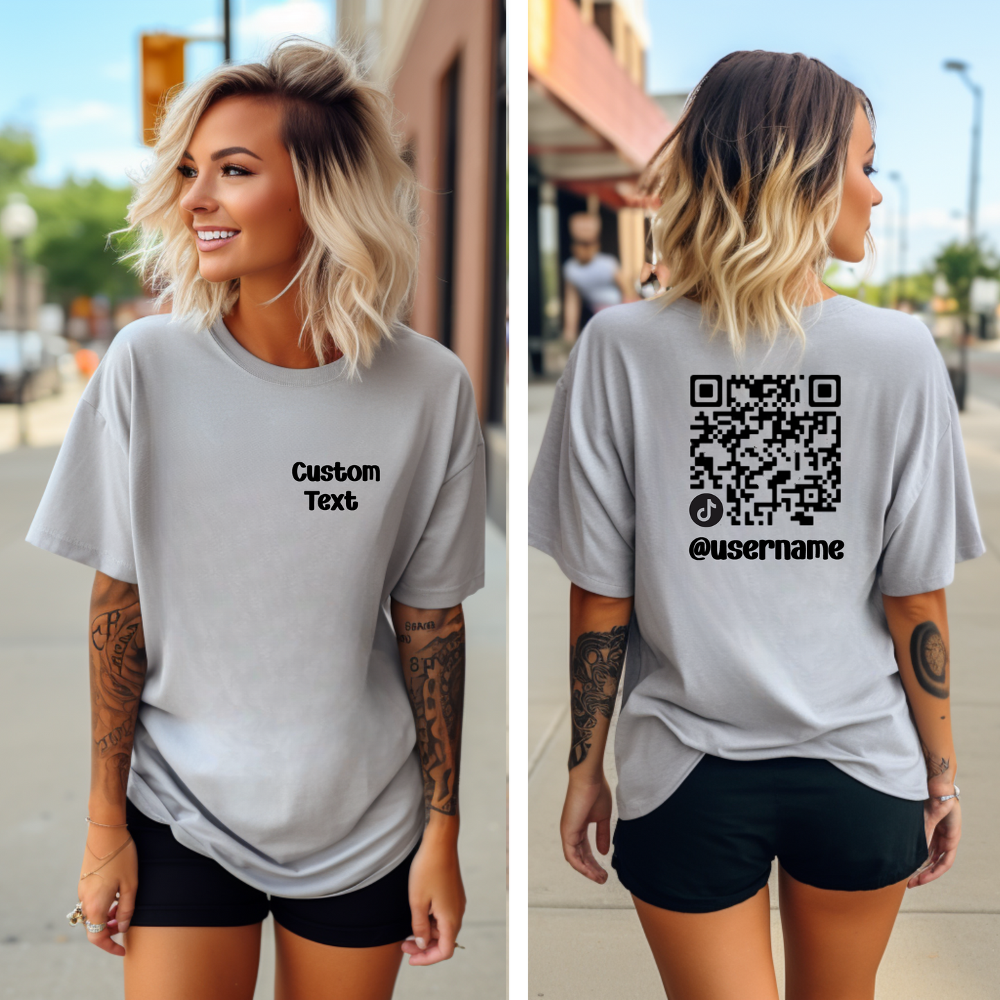 Custom QR code Shirt with custom text