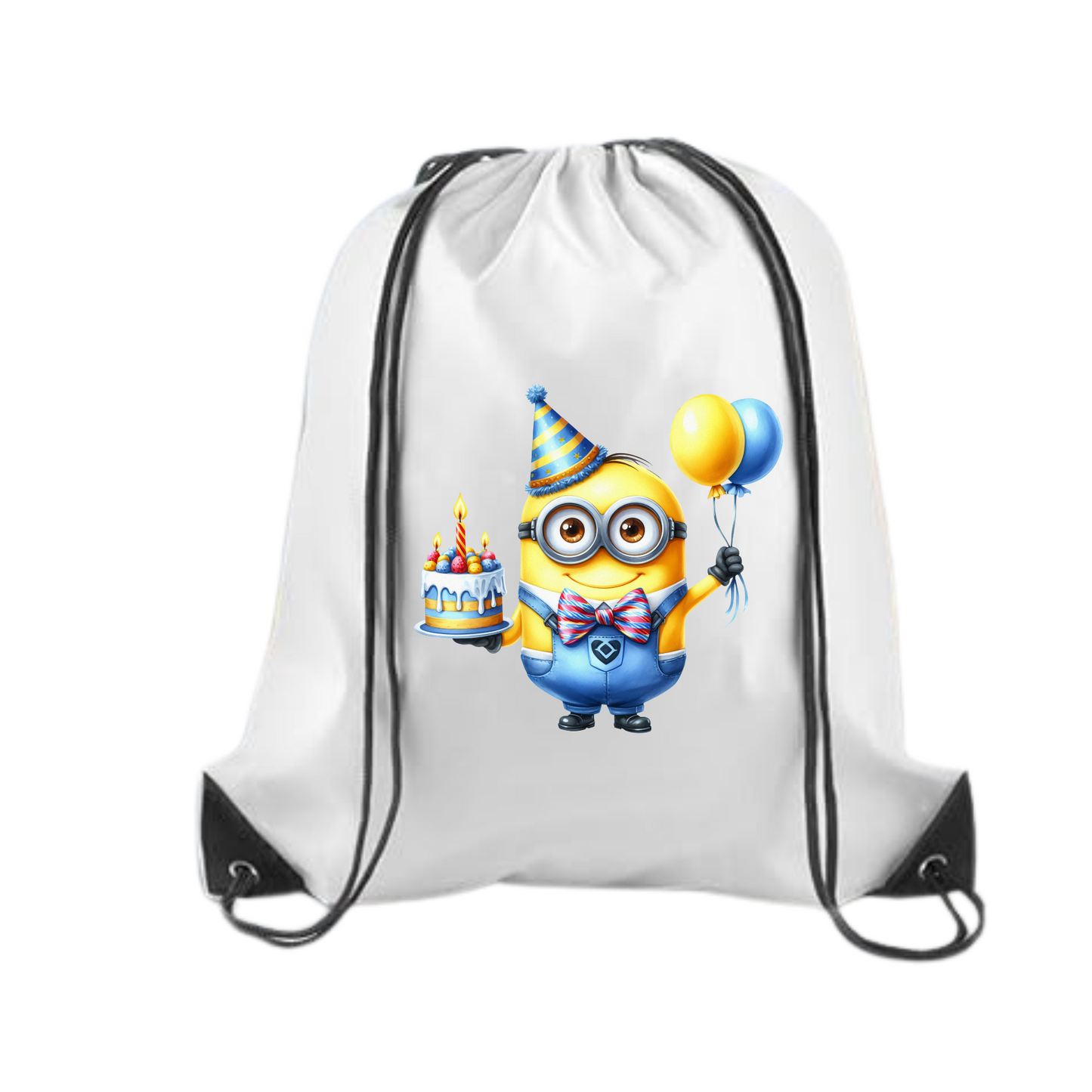 Birthday_Minion Drawstring Backpack