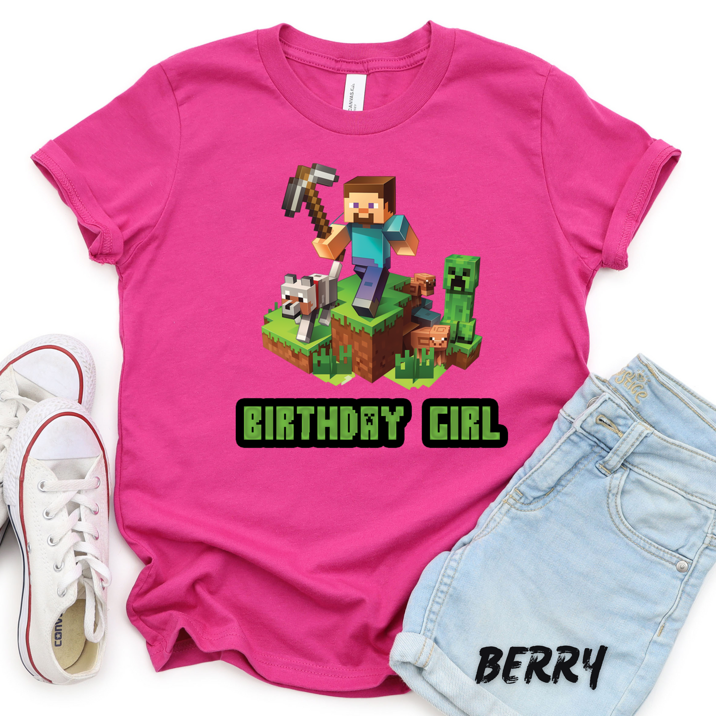 Personalized_Minecraft_Birthday Shirts for Kids and Adults