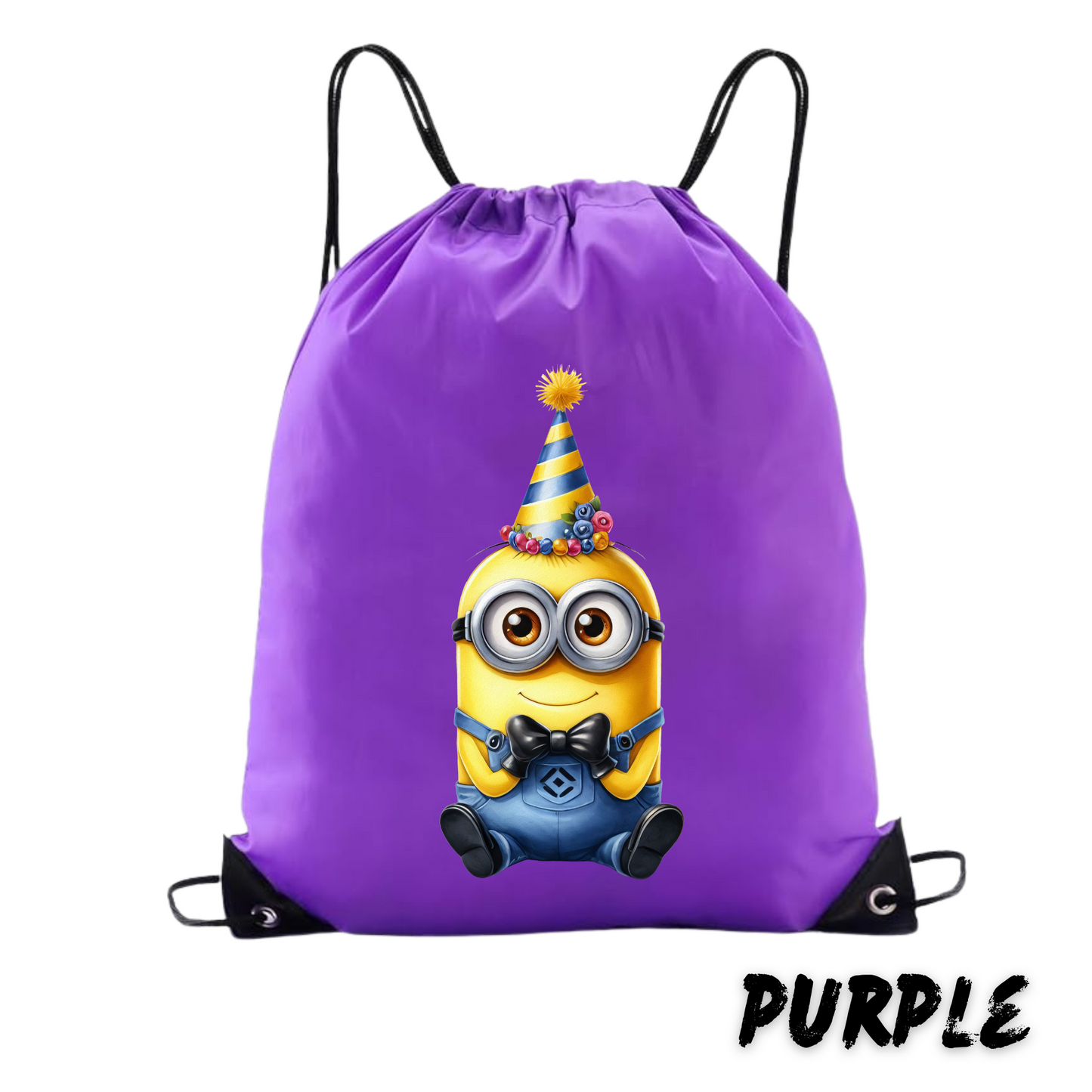 Birthday_Minion Drawstring Backpack