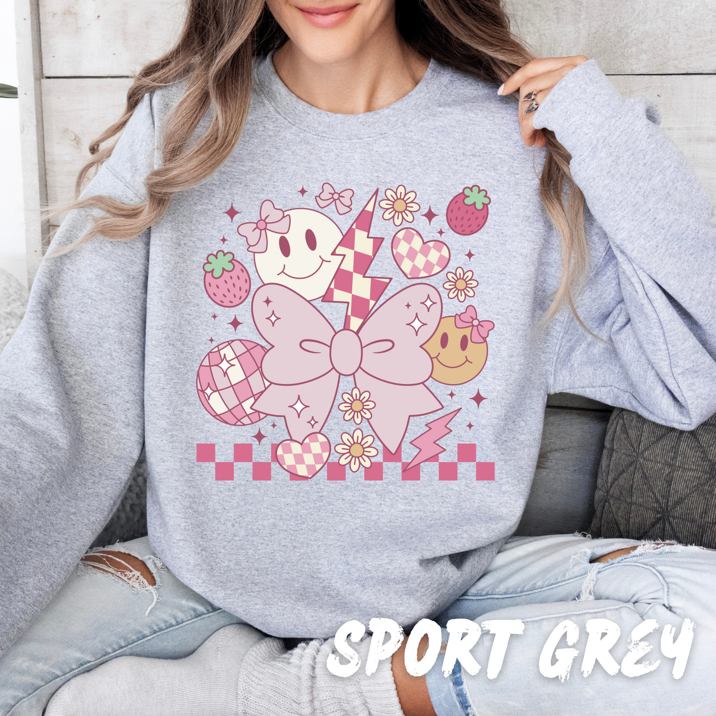 Coquette Valentines Sweatshirt for Kids Valentines Day Gifts