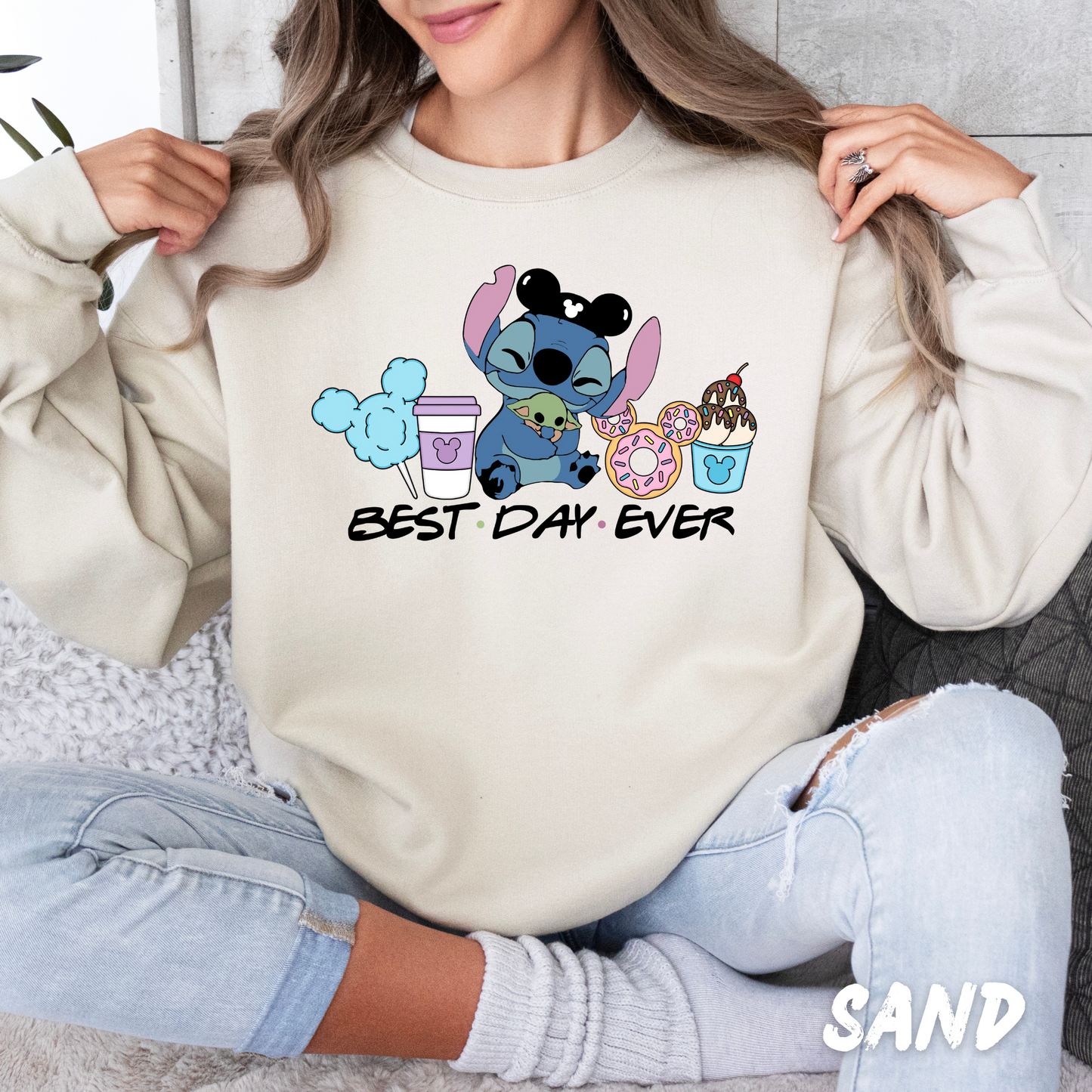 Best Day ever Sweatshirt - Adorable Characters - Matching Family Sweater