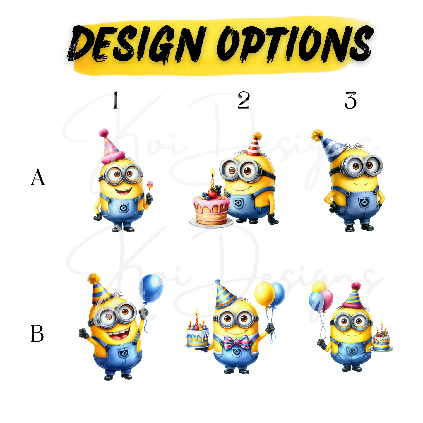 Birthday_Minion Drawstring Backpack
