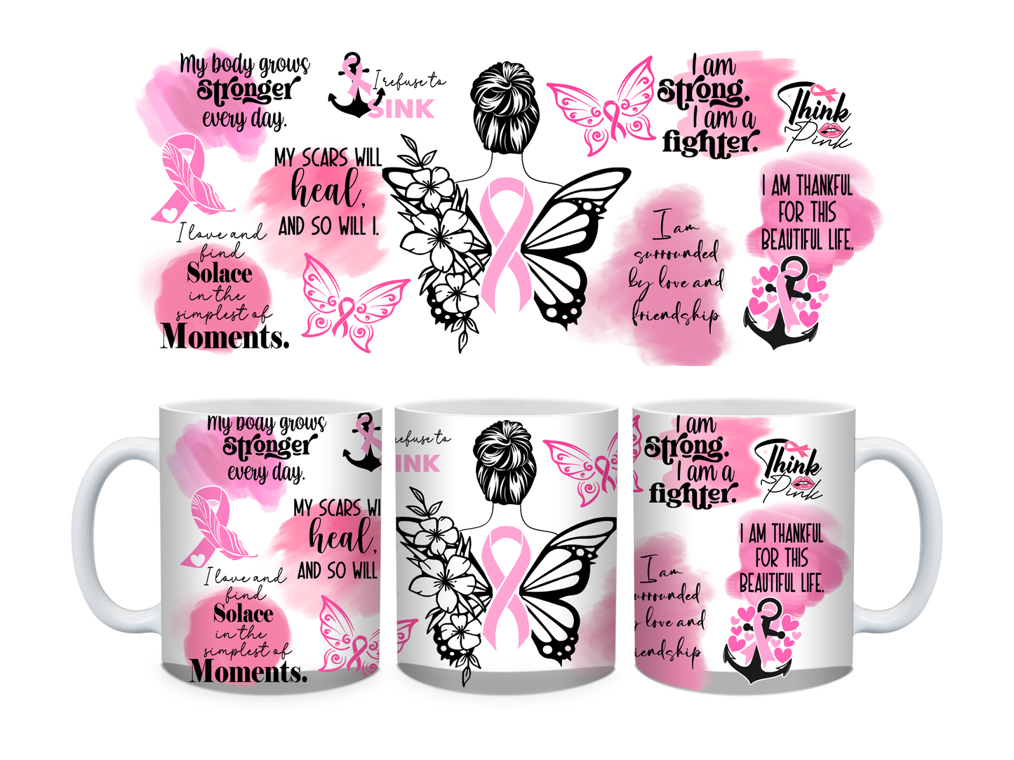 Breast cancer 12oz Ceramic Coffee Mug