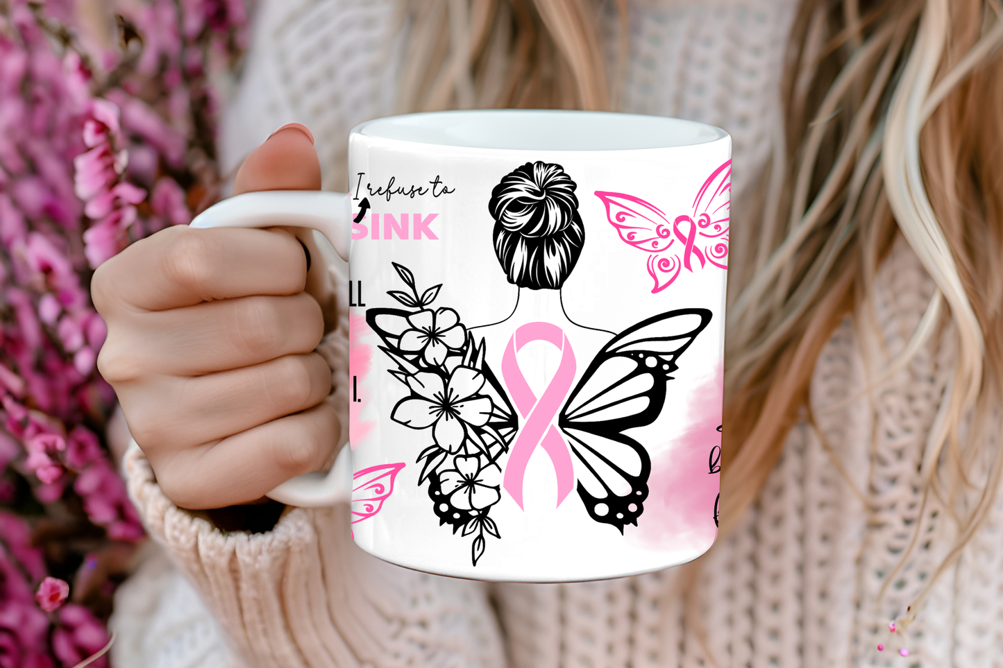 Breast cancer 12oz Ceramic Coffee Mug