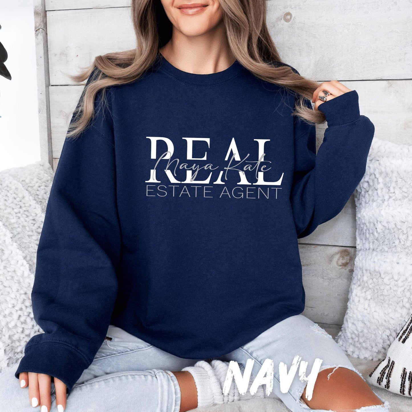 Custom Realtor Sweatshirt Personalized Real Estate Agent Crewneck - Real Estate Shirt - Gift for Realtor - Realtor Custom Gift