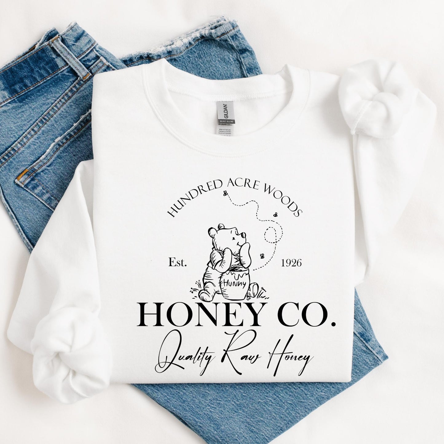 Winnie the Pooh Sweatshirt - Retro Honey Co. Crewneck, Vintage Winnie the Pooh Crewneck, Winnie the Pooh Fan Gift