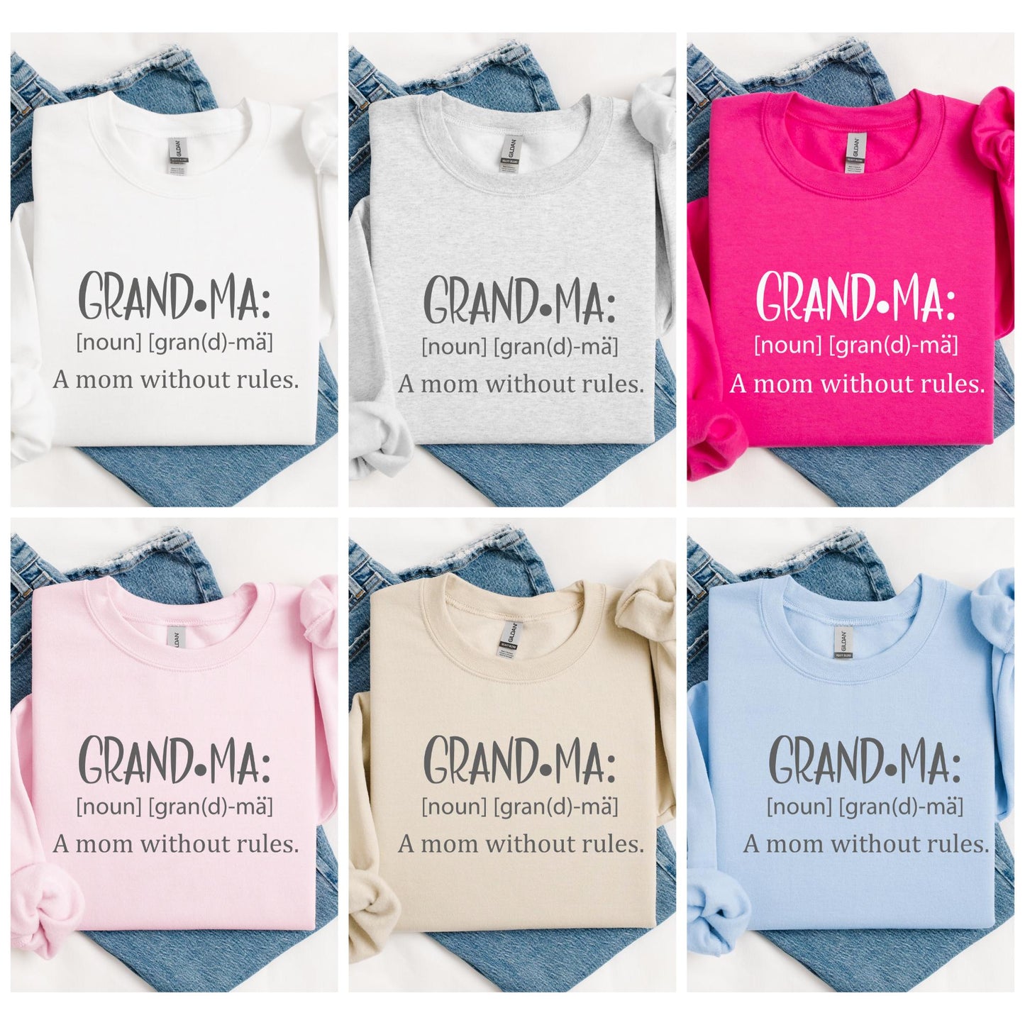 Funny Grandma Sweatshirt - Grandma Definition Crewneck - Birthday Gift for Grandma - Cozy Grandma Apparel - Cute Grandma Shirt