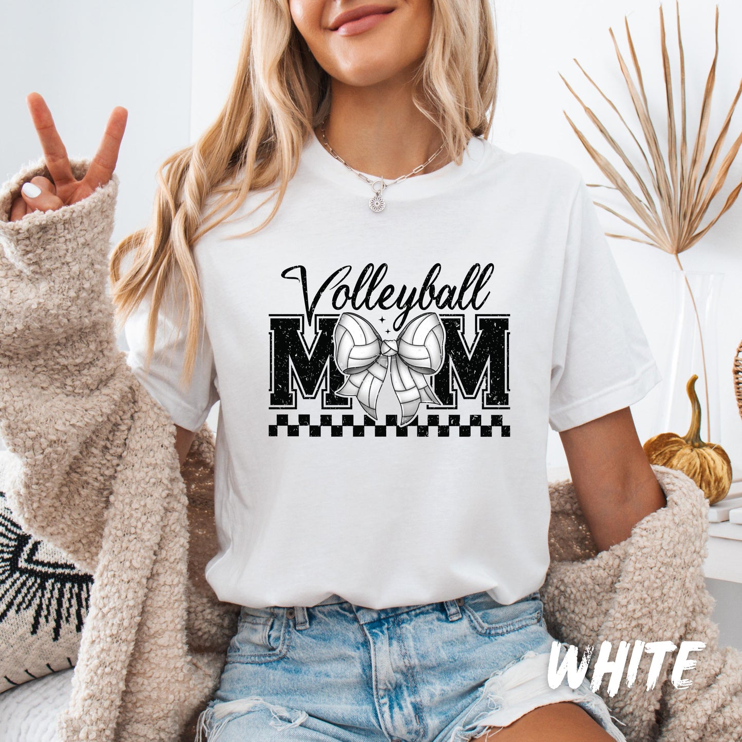 Volleyball Mom Sweatshirt Personalized Coquette Volleyball Sweatshirt with Name on Sleeve Sports Mom Shirt Sport Lover Gift