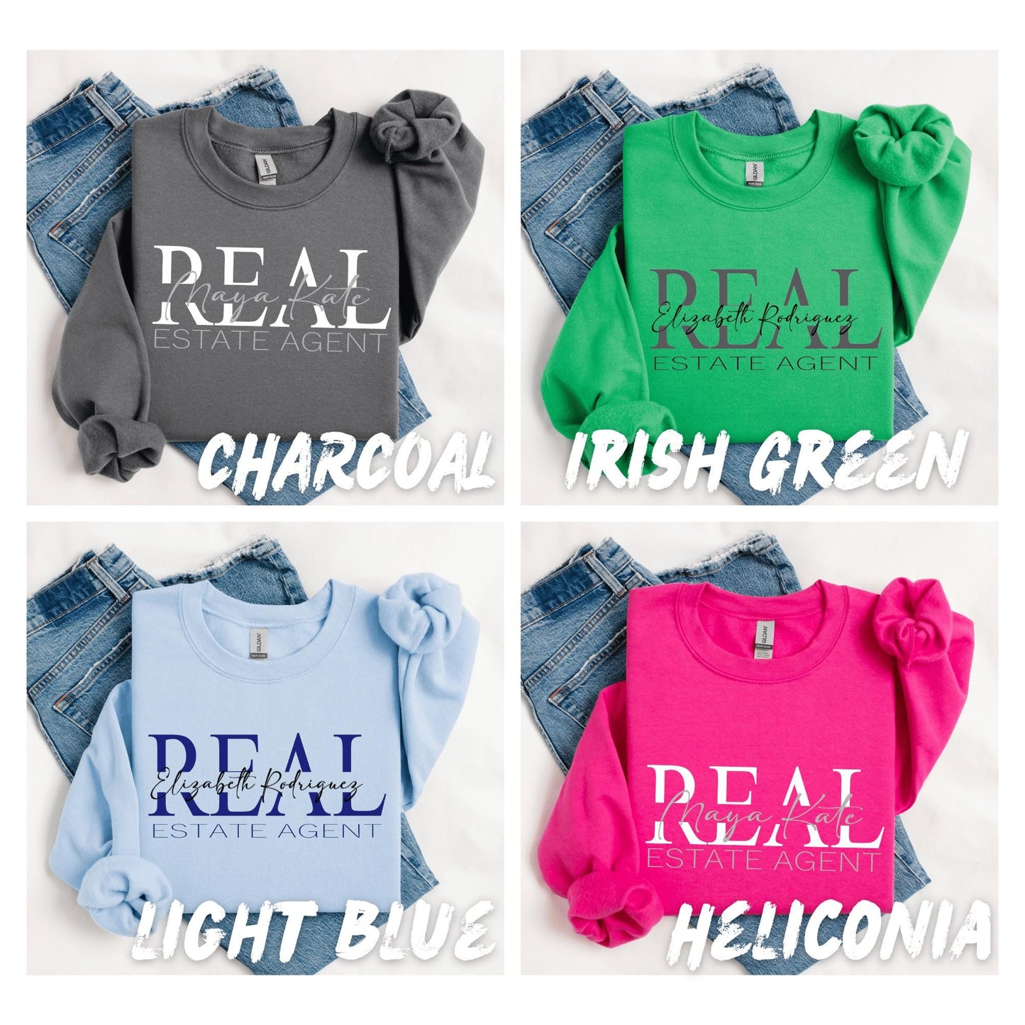Custom Realtor Sweatshirt Personalized Real Estate Agent Crewneck - Real Estate Shirt - Gift for Realtor - Realtor Custom Gift