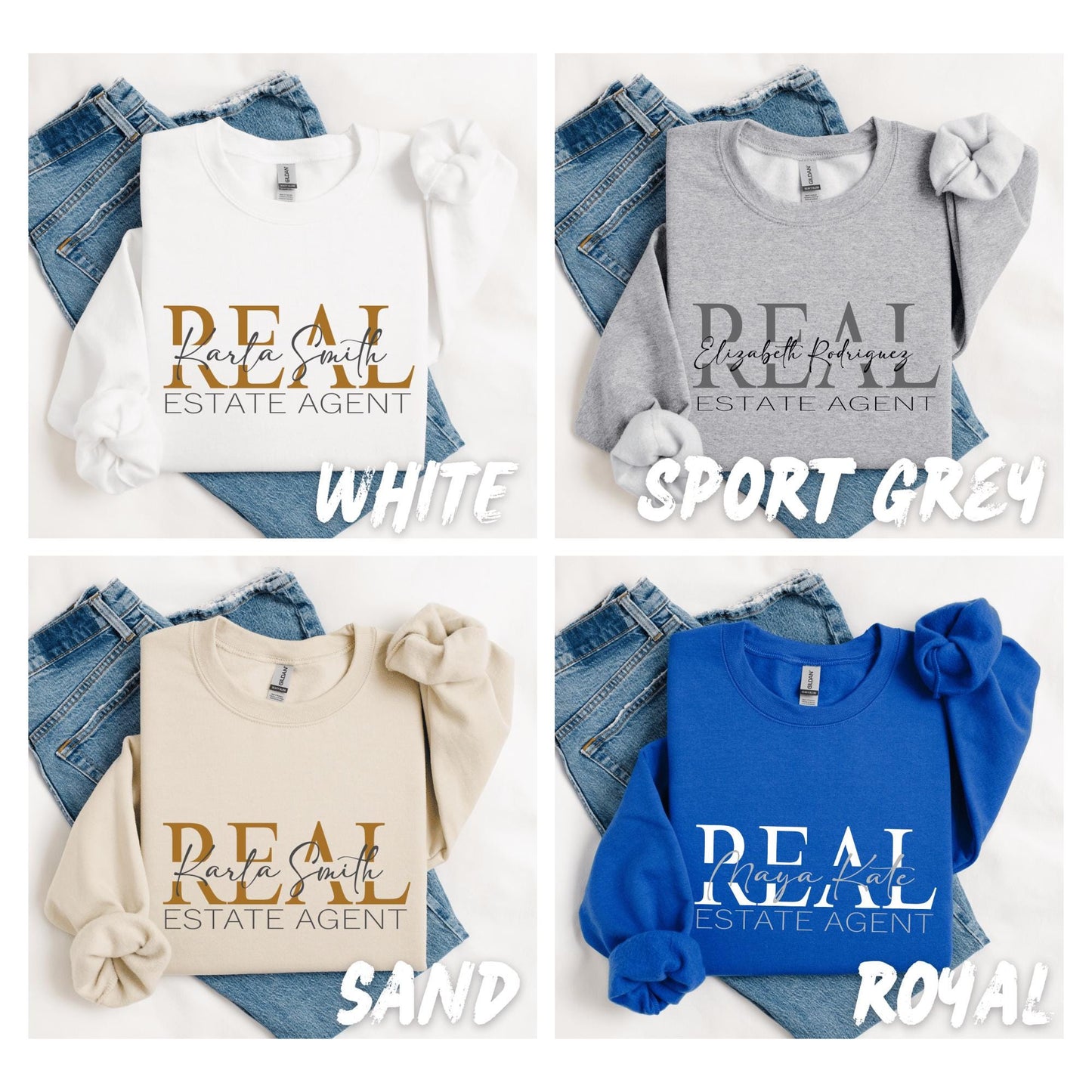 Custom Realtor Sweatshirt Personalized Real Estate Agent Crewneck - Real Estate Shirt - Gift for Realtor - Realtor Custom Gift