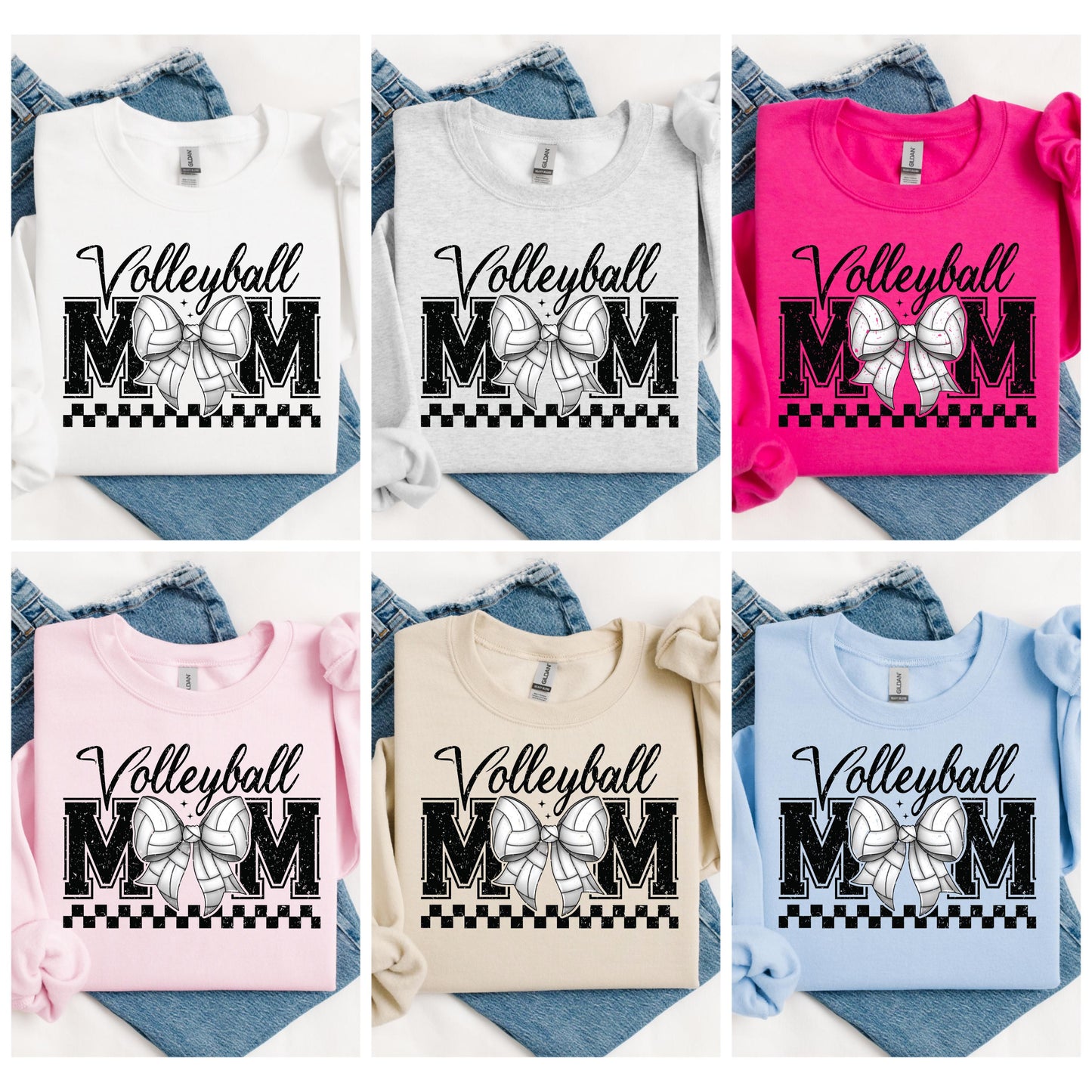 Volleyball Mom Sweatshirt Personalized Coquette Volleyball Sweatshirt with Name on Sleeve Sports Mom Shirt Sport Lover Gift
