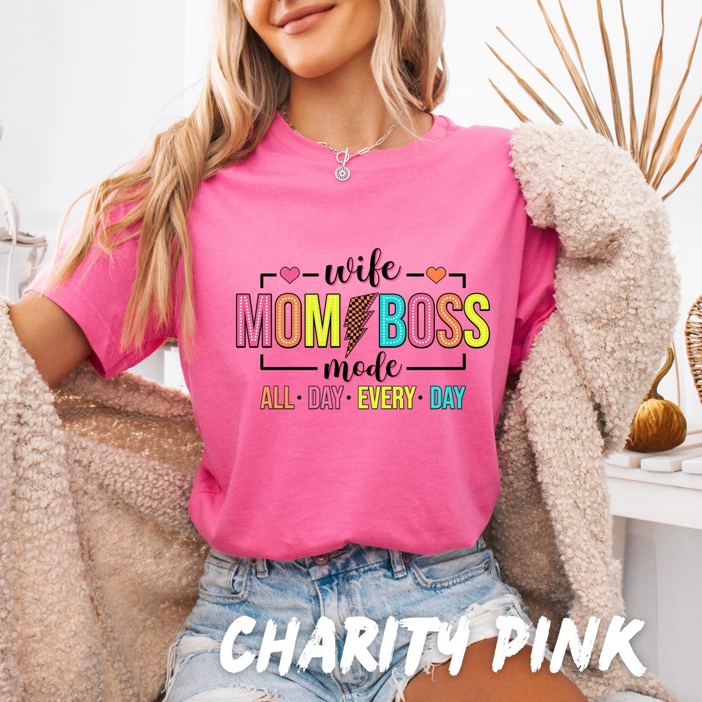 Funny Mom Sweatshirt Wife Mom Boss Shirt - Mom Life Sweatshirt - Boss Mom Gift - Cozy Mothers Day Sweater - Mom Hustle Apparel - Mom Gift