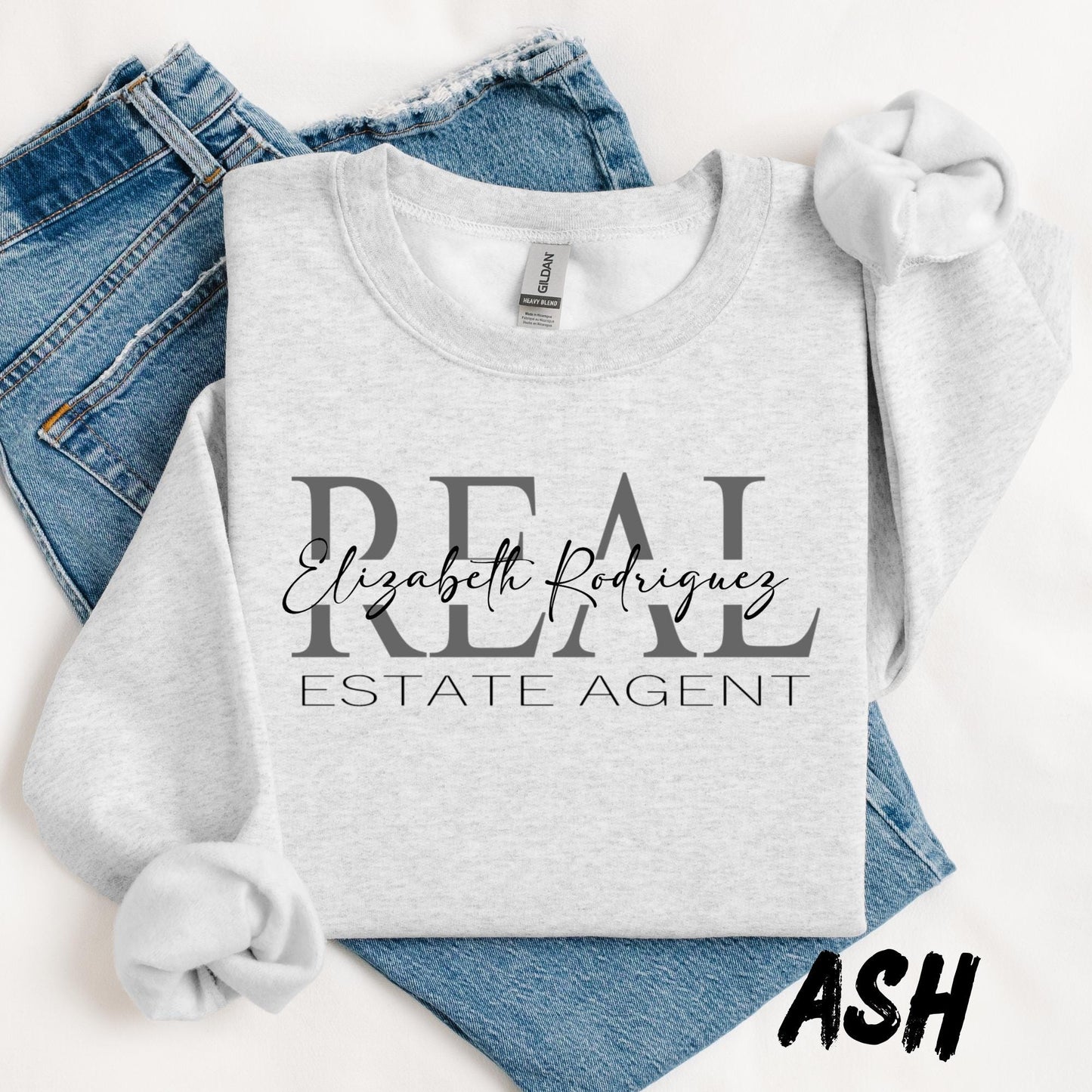 Custom Realtor Sweatshirt Personalized Real Estate Agent Crewneck - Real Estate Shirt - Gift for Realtor - Realtor Custom Gift