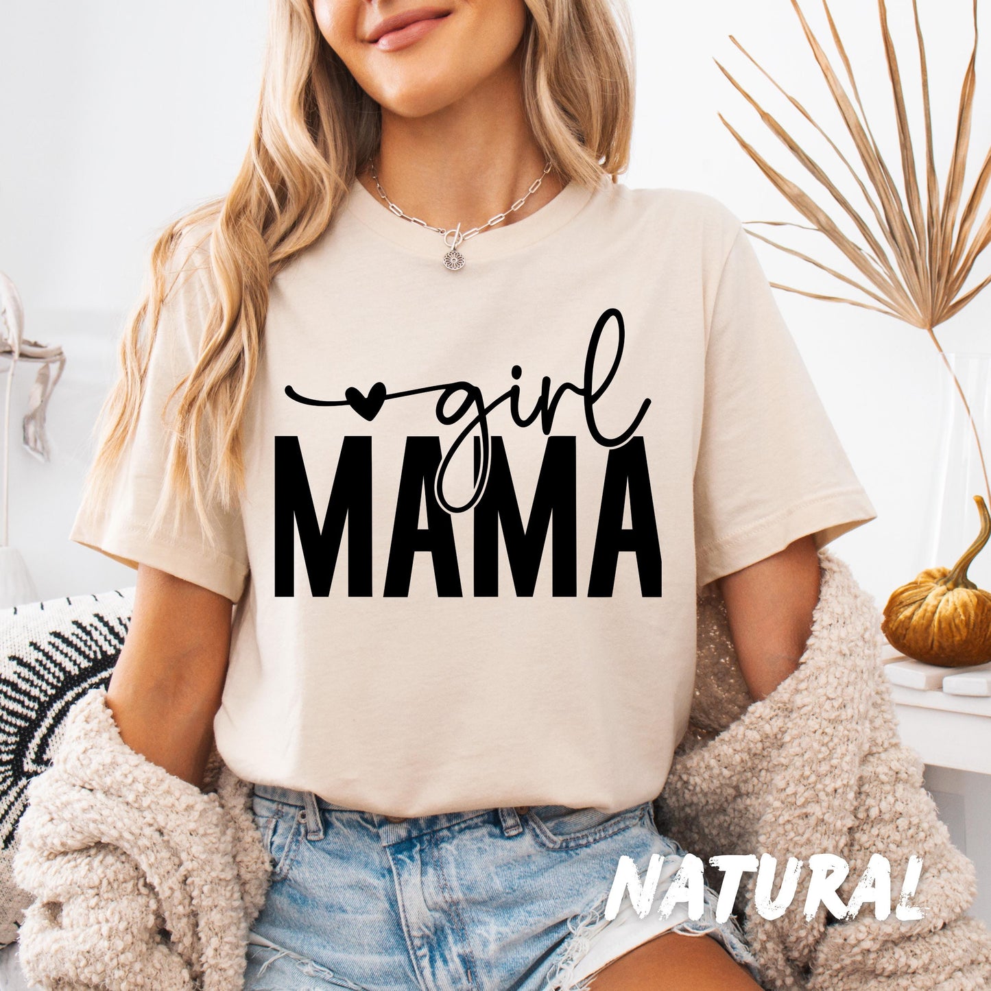 Custom Girl Mama Sweatshirt with Name on the Sleeve - Mom Life Sweater - Cute Mama Shirt - Mothers Day Gift - Mom Sweatshirt - Gift for Mom