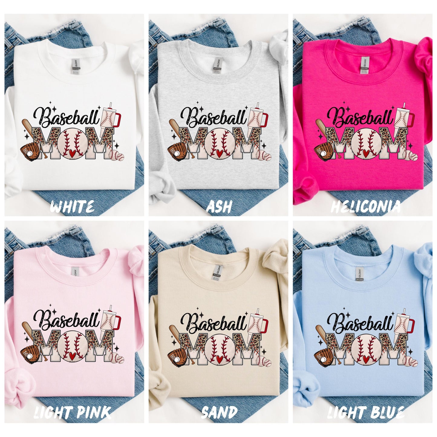 Personalized Baseball Mom Sweatshirt - Custom Name Sleeve - Softball Mom Shirt - Sports Mom Gift - Game Day Sweatshirt - Custom Team Shirt