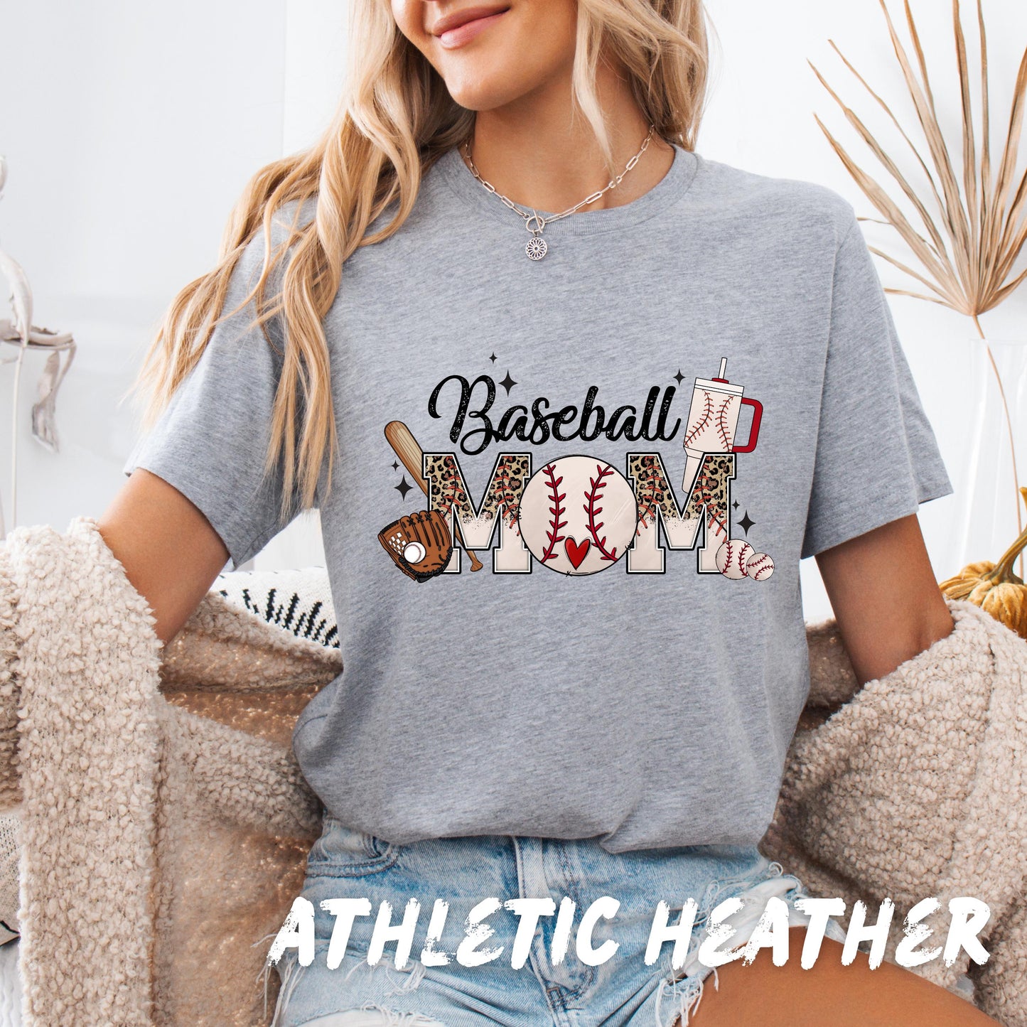 Personalized Baseball Mom Sweatshirt - Custom Name Sleeve - Softball Mom Shirt - Sports Mom Gift - Game Day Sweatshirt - Custom Team Shirt