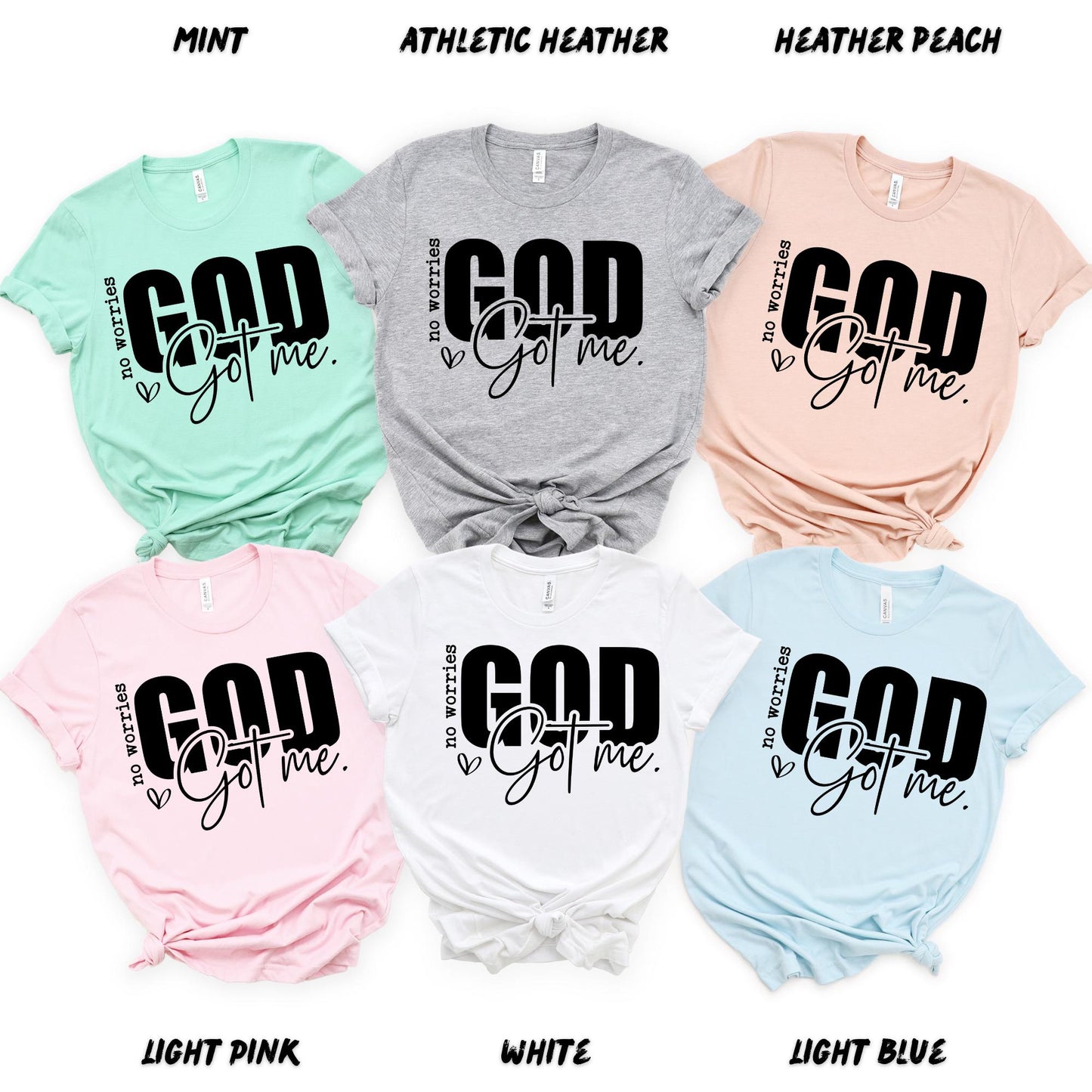 No Worries God Got Me Sweatshirt – Christian Faith Quote Pullover, Religious Comfort Sweater, Inspirational Gift for Women