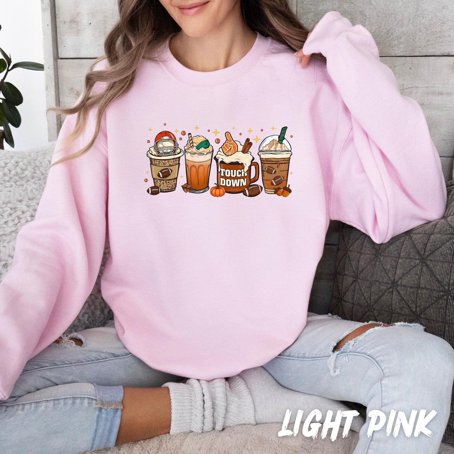 Game Day Coffee Sweatshirt β Fall Football Lover Shirt β Pumpkin Spice Latte Pullover β Touchdown Sweater β Sports & Coffee Fall Tee