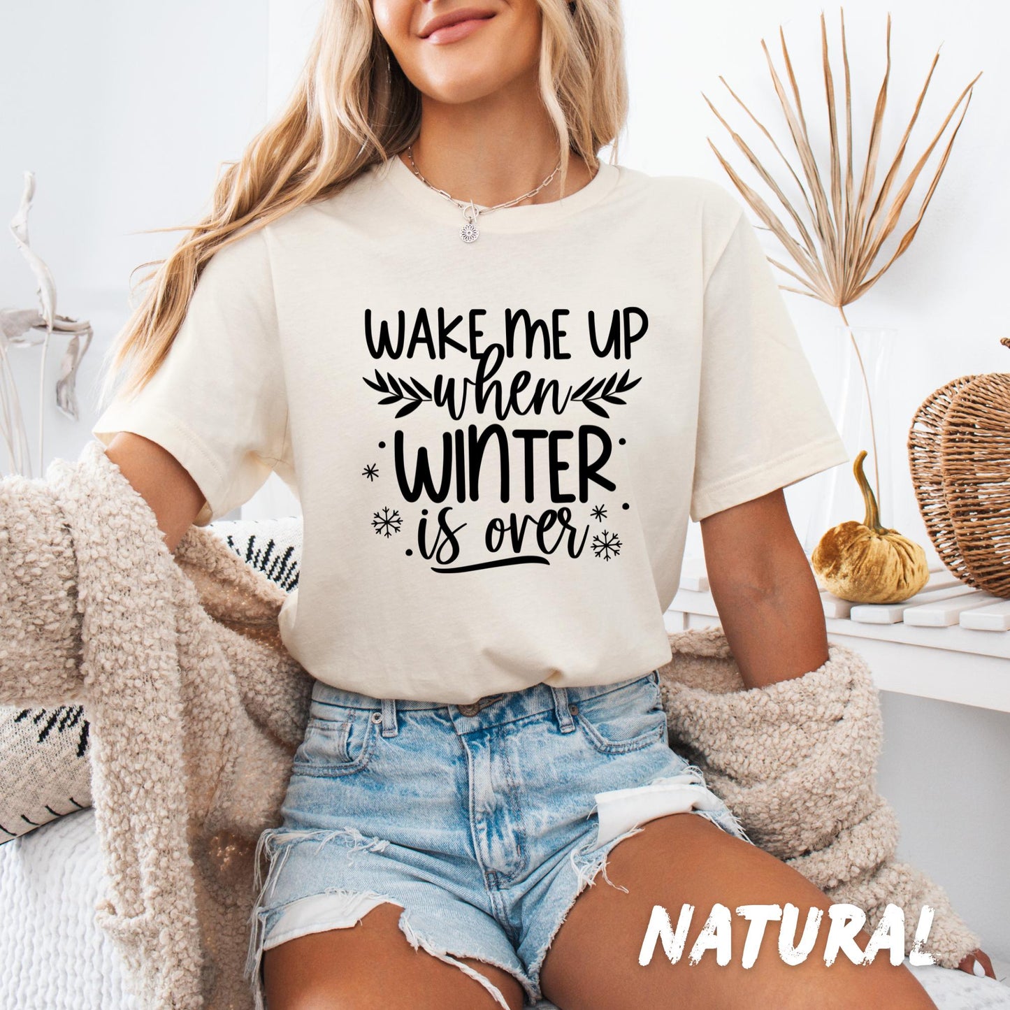 Wake Me Up When Winter Is Over Sweatshirt – Funny Winter Sweater – Cozy Unisex Pullover – Seasonal Sweatshirt for Adults & Kids