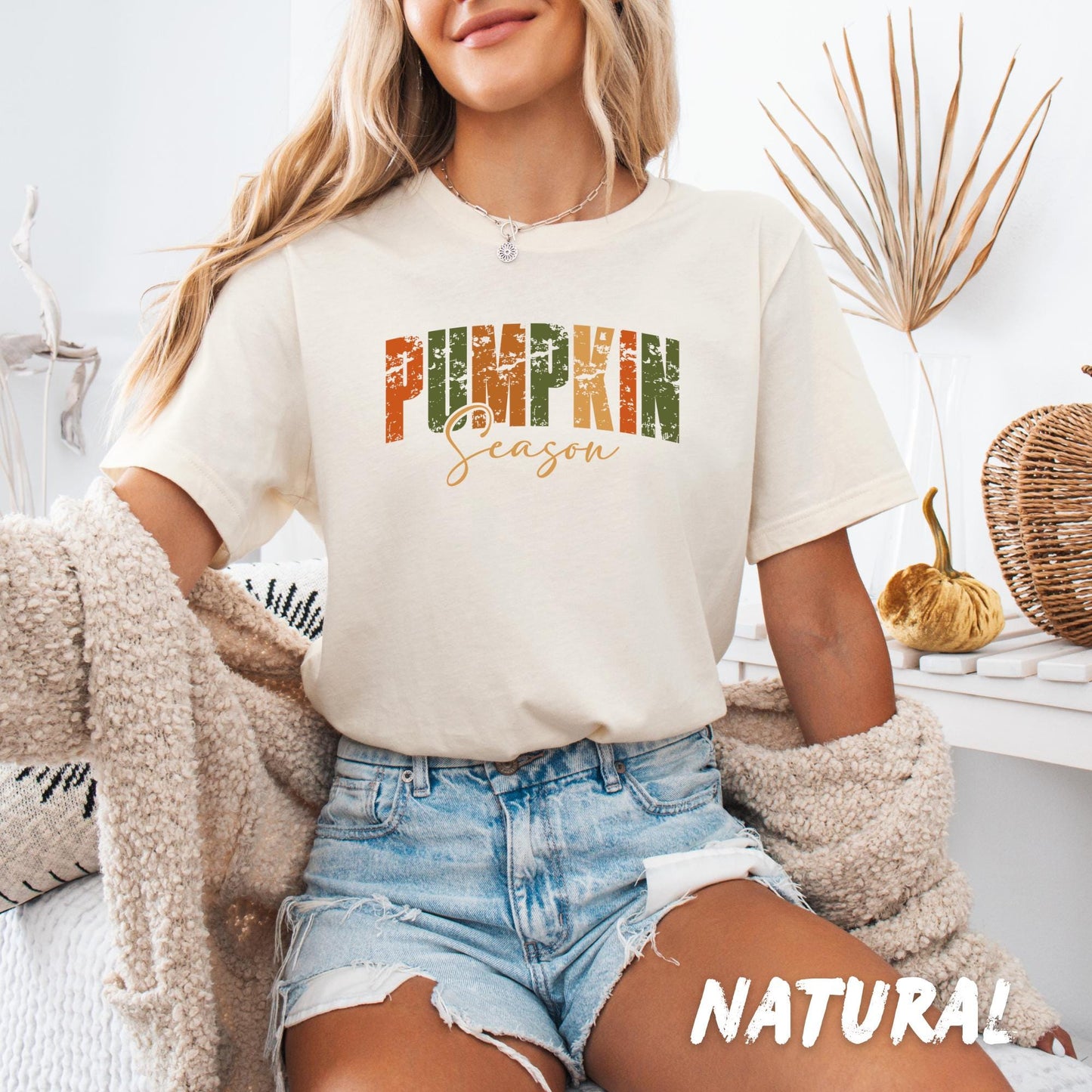 Pumpkin Season Sweatshirt β Unisex Fall Pullover for Adults & Kids β Cozy Autumn Sweater β Thanksgiving Shirt β Distressed Fall Outfit