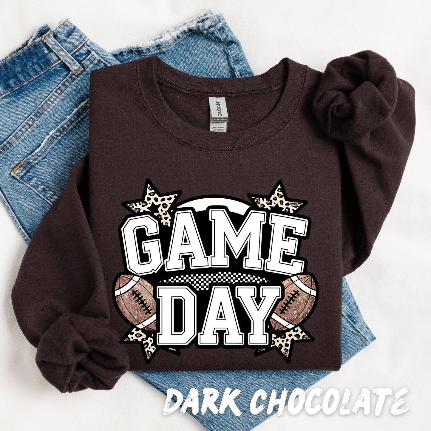 Game Day Sweatshirt | Women Football Sweater | Cute Sports Fan T-Shirt | College & High School Football Outfit | Football Mom Sweatshirt