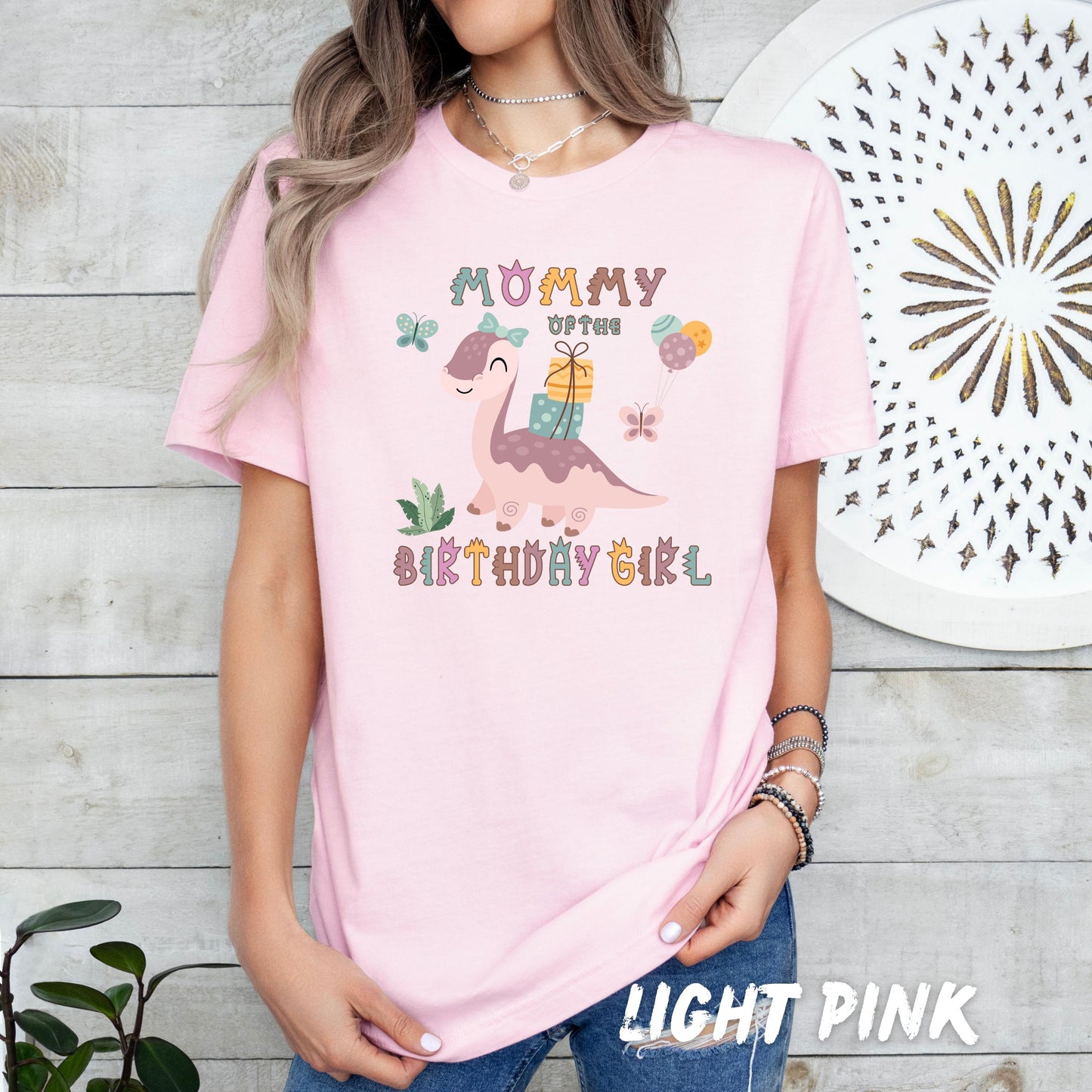 Custom Dinosaur Birthday Shirt – Personalized Name & Age Birthday Girl Tee – Matching Family Birthday Shirts – Cute Dino Party Shirt