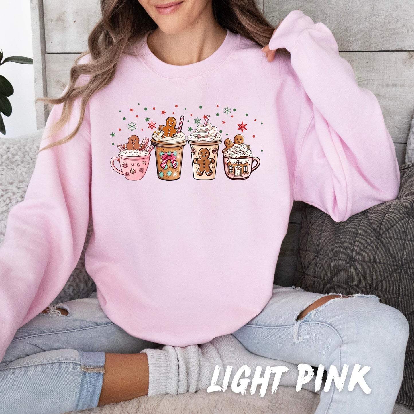 Gingerbread Mug Sweatshirt β Cute Christmas Cocoa Sweater β Holiday Coffee Shirt β Unisex Festive Pullover β Hot Chocolate Gift Tee