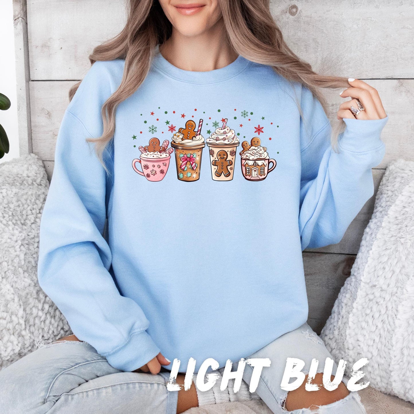 Gingerbread Mug Sweatshirt β Cute Christmas Cocoa Sweater β Holiday Coffee Shirt β Unisex Festive Pullover β Hot Chocolate Gift Tee