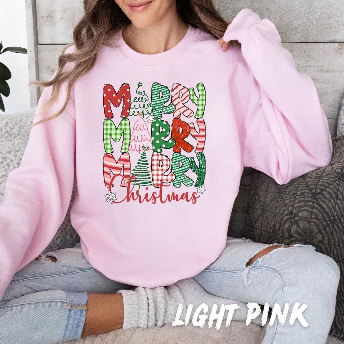 Merry Christmas Sweatshirt | Festive Holiday Pullover | Cute Winter Graphic Sweater | Merry Christmas Crewneck | Christmas Sweater