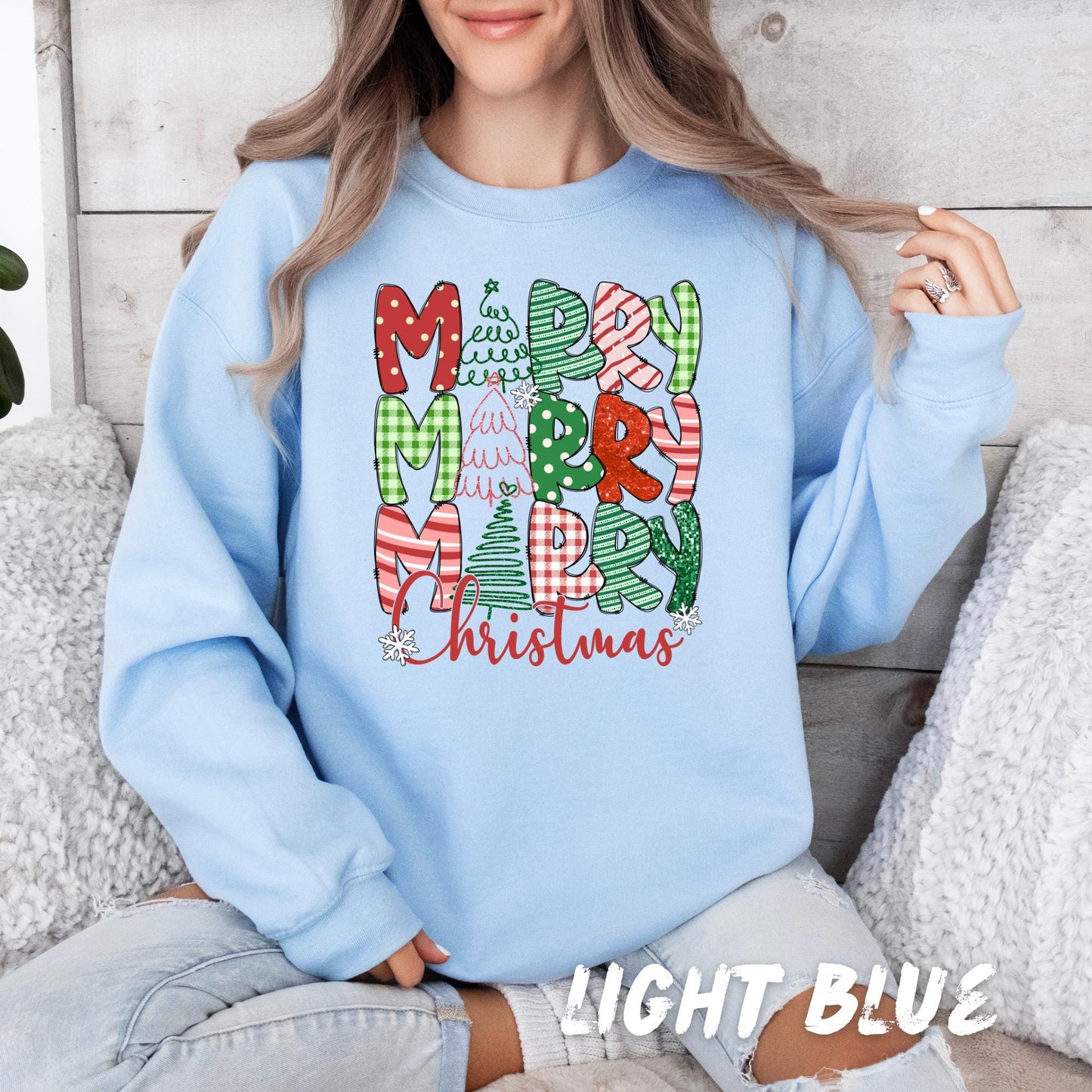 Merry Christmas Sweatshirt | Festive Holiday Pullover | Cute Winter Graphic Sweater | Merry Christmas Crewneck | Christmas Sweater