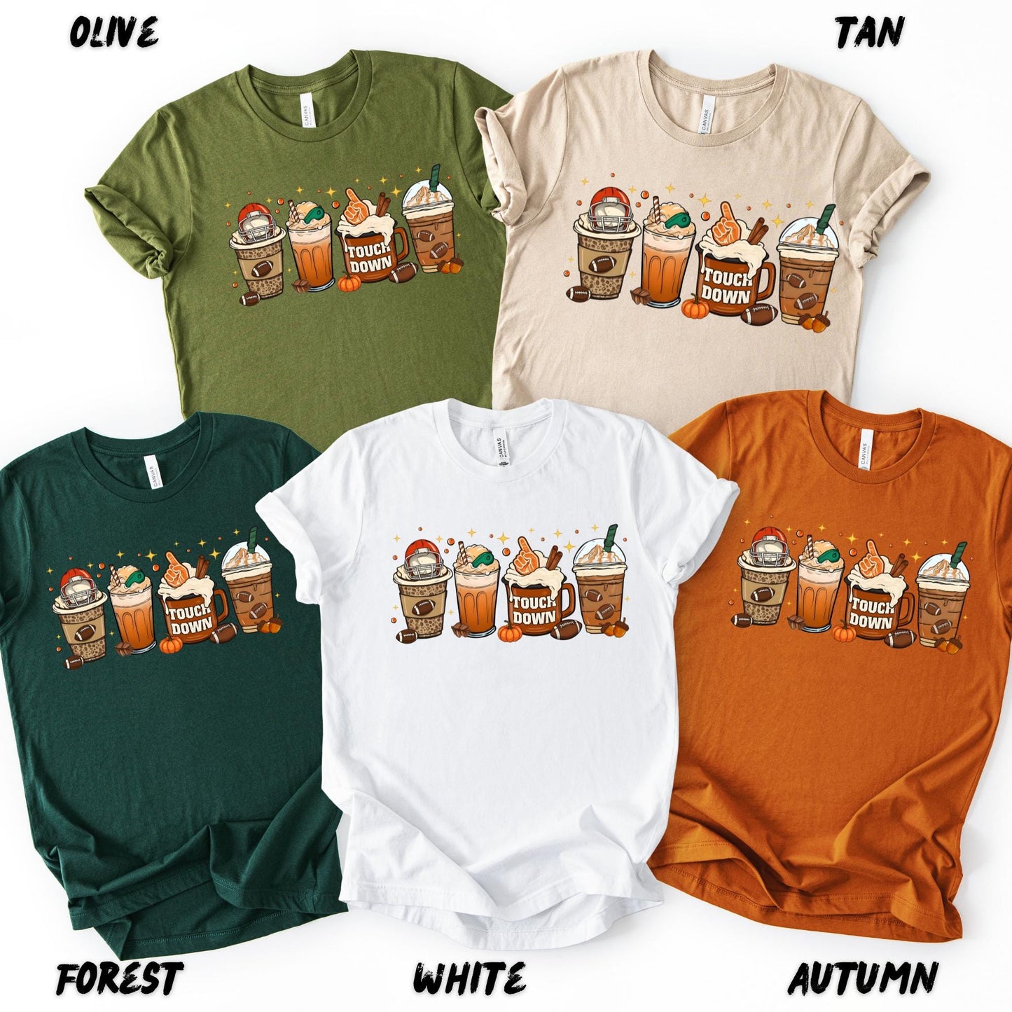 Game Day Coffee Shirt β Fall Football Lover Shirt β Pumpkin Spice Latte Tee β Touchdown Shirt β Sports & Coffee Fall Tee