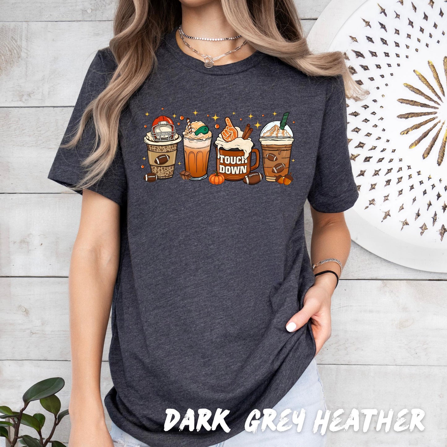 Game Day Coffee Shirt β Fall Football Lover Shirt β Pumpkin Spice Latte Tee β Touchdown Shirt β Sports & Coffee Fall Tee