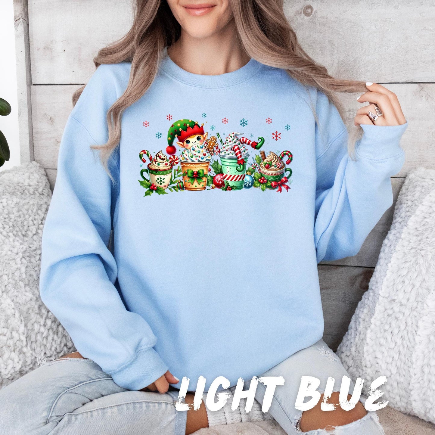 Christmas Sweatshirt or T-Shirt Unisex β Cute Snowman, Gingerbread & Santa Cocoa Designs β Cozy Holiday Gift for Winter