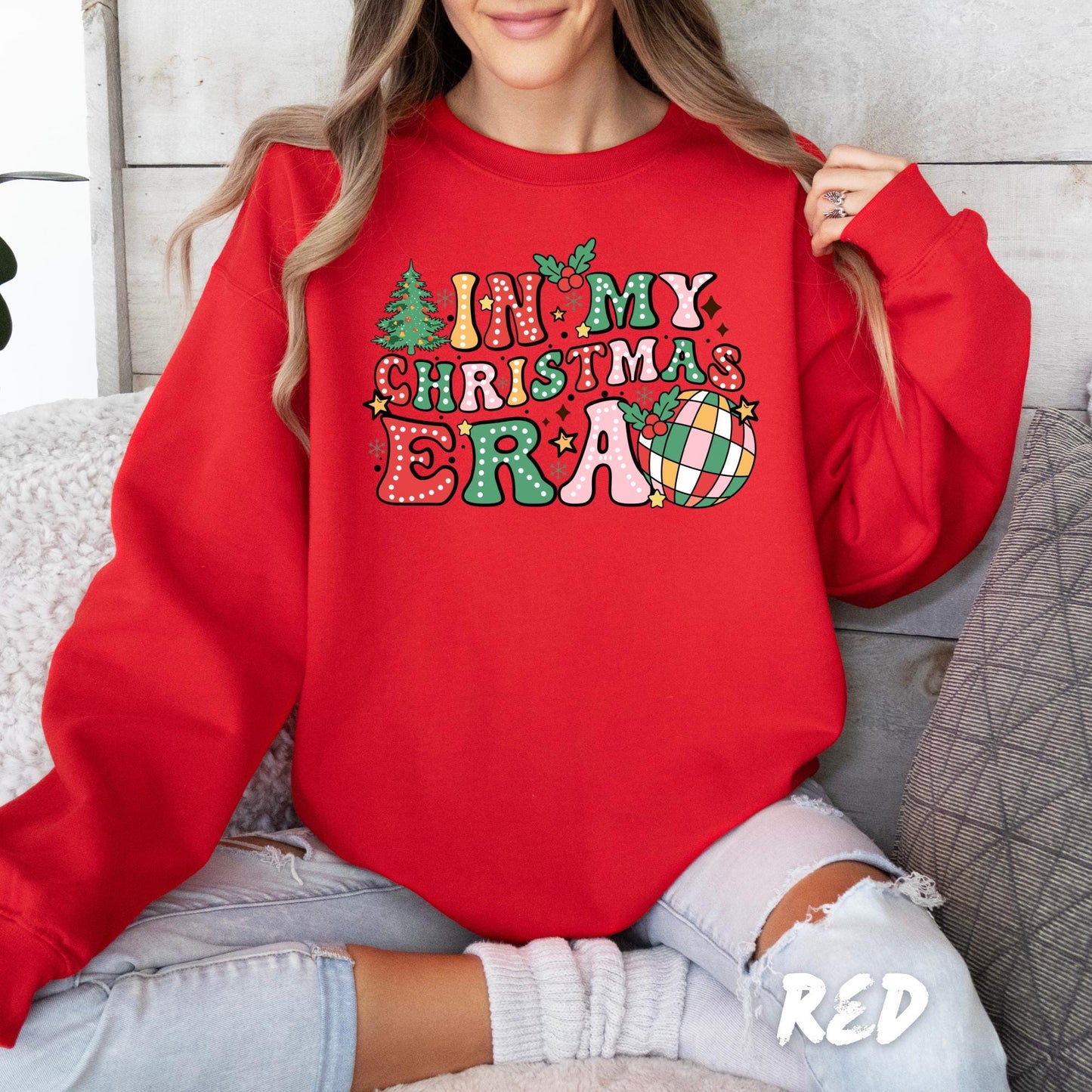 In My Christmas Era Shirt or Sweatshirt – Retro Holiday Top for Women & Men – Cozy Christmas Gift