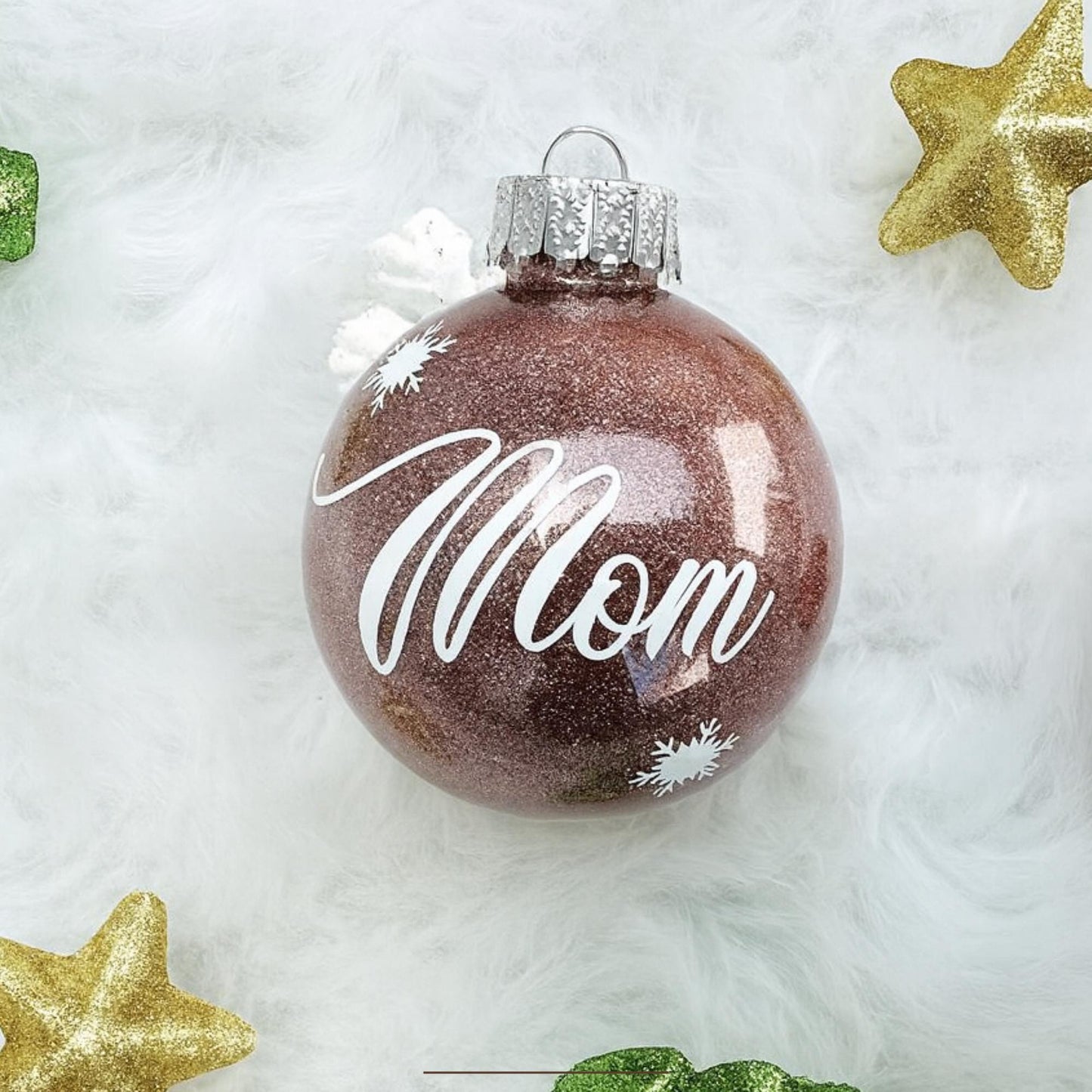 2.8'' Personalized Plastic Ornament β Round Christmas Tree Decoration with Custom Name