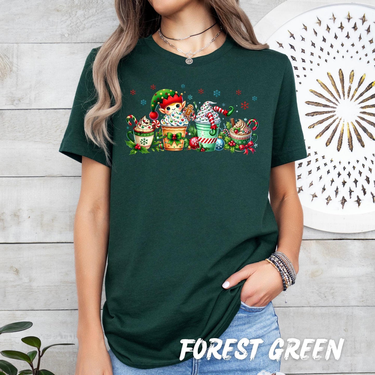 Christmas Sweatshirt or T-Shirt Unisex β Cute Snowman, Gingerbread & Santa Cocoa Designs β Cozy Holiday Gift for Winter