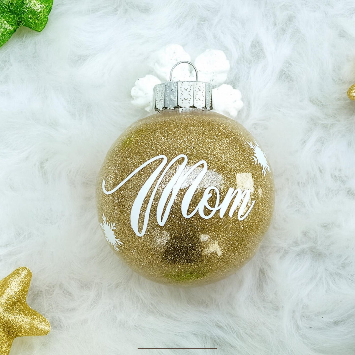 2.8'' Personalized Plastic Ornament β Round Christmas Tree Decoration with Custom Name